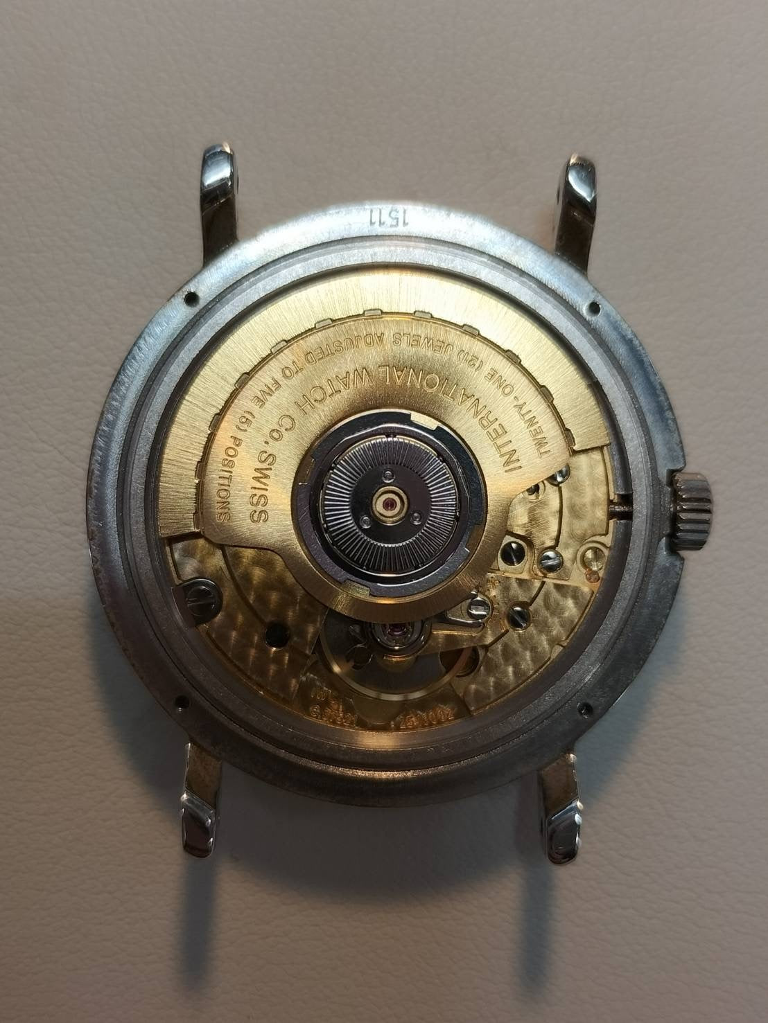 IWC Portofino IW351320 Automatic Caliber C37521 Stainless Steel Leather Strap with Genuine Stainless Steel Buckle, White Dial, Overhauled