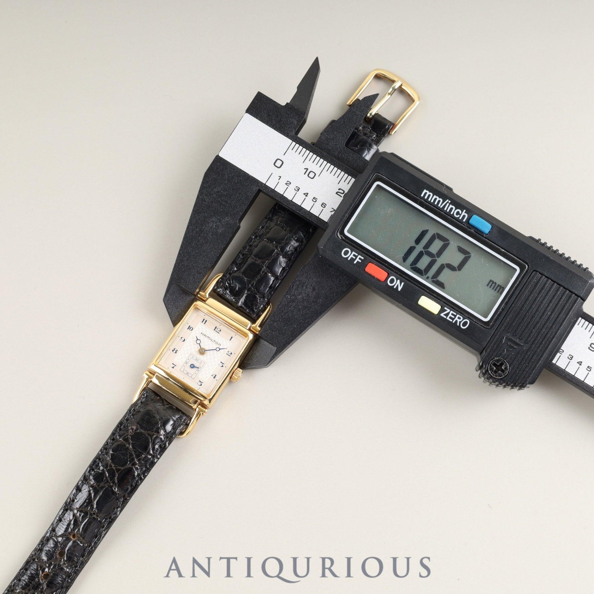 Hamilton Wilshire 6270 Quartz Caliber 980.153 Stainless Steel Watch with Genuine Leather Strap, Aftermarket Buckle (GP), Champagne Gold Dial, Overhauled