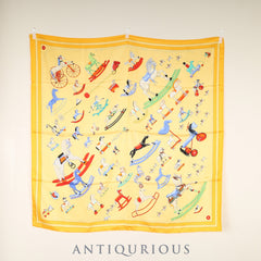 Hermès Scarf Carré 90 Talking About Horses 100% Silk