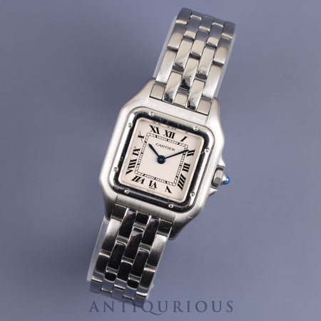 Cartier Panthere SM W25033P5 / 1320 Quartz Cal.157 SS White Roman Dial Overhauled