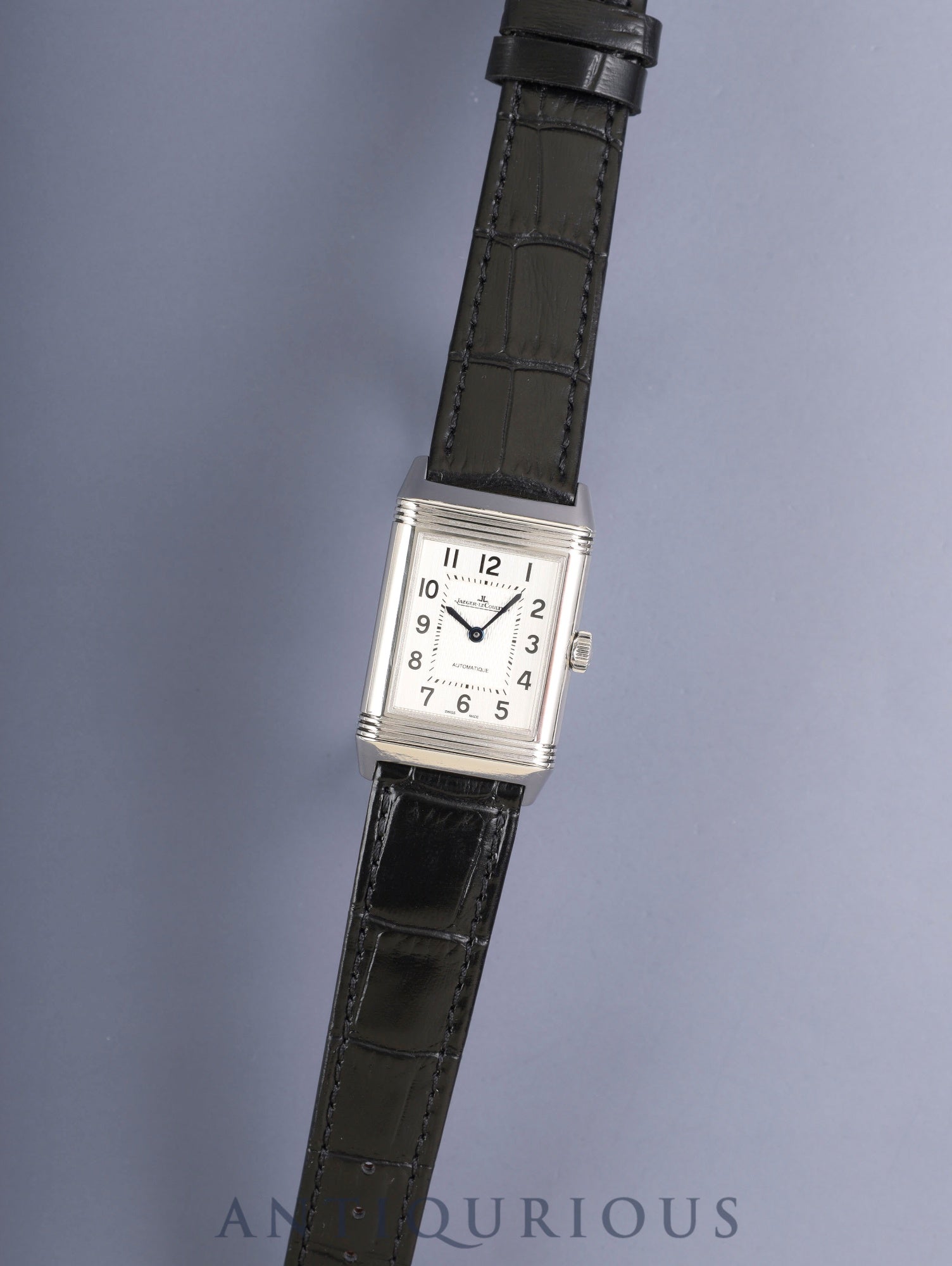 ジャガー・ルクルト レベルソ クラシック ミディアム Q2538420 / 212.8.S5 手巻き Cal.965 SS 革 純正バックル（SS）シルバーアラビア文字盤（SWISS MADE表記）箱 オーバーホール済み