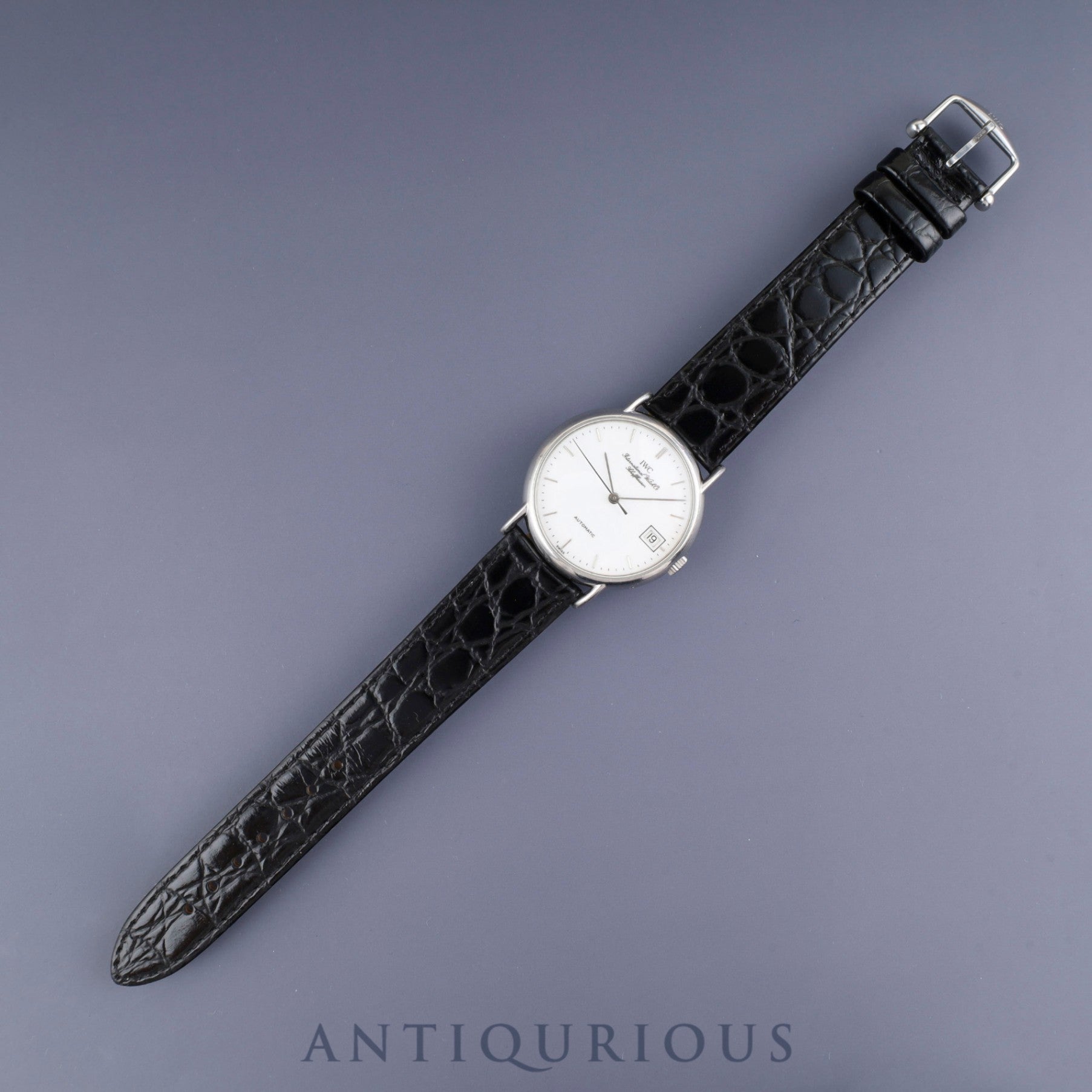 IWC Portofino IW351320 Automatic Caliber 37521 Stainless Steel Leather Strap with Genuine Stainless Steel Buckle, White Dial, 34mm, Overhauled