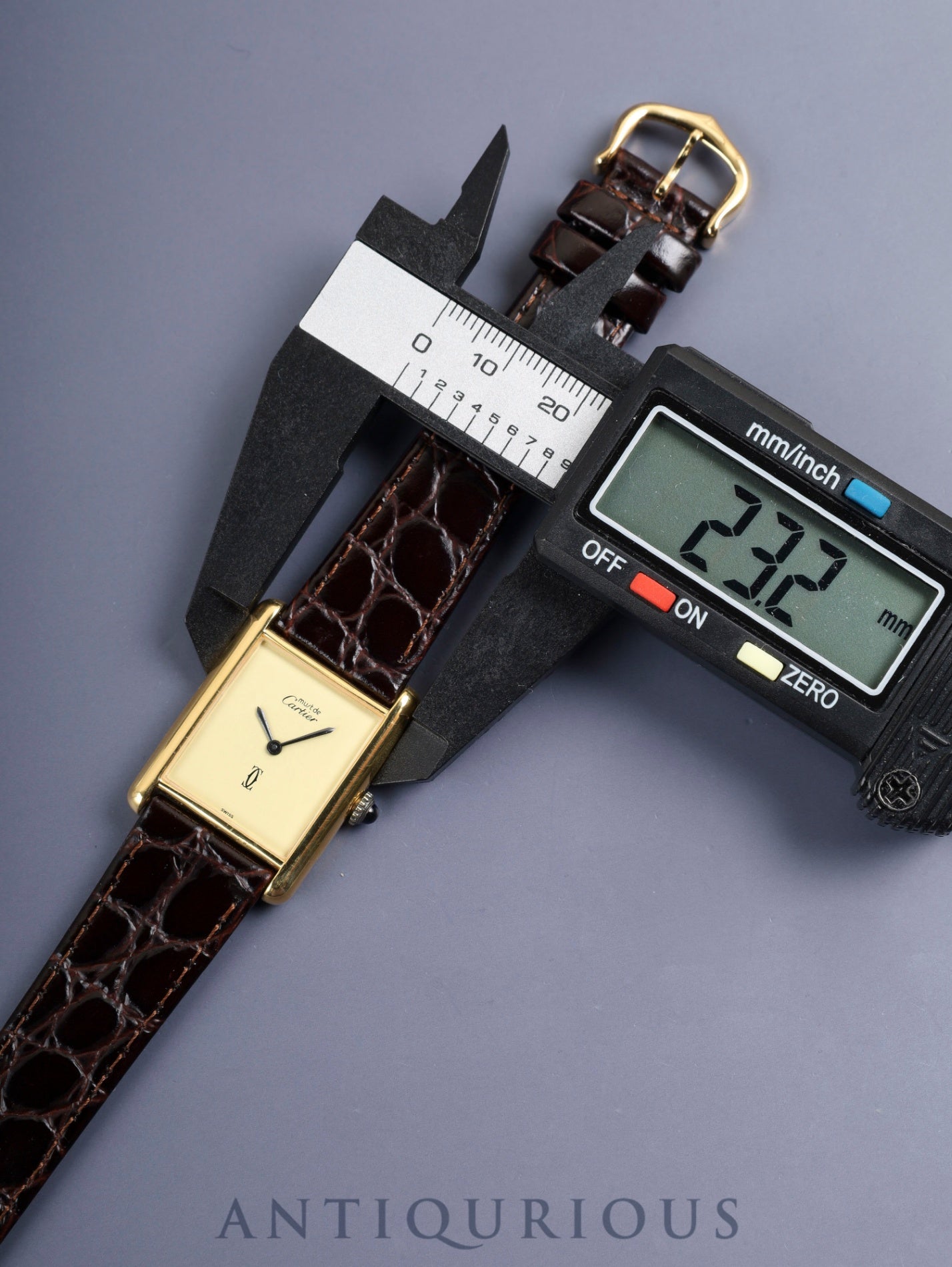 カルティエ マストタンク LM 6 手巻き Cal.78-1 SV925 革 純正ピンバックル（GP）アイボリー文字盤（SWISS表記）オーバーホール済み 新品仕上げ済み