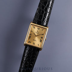 Rolex Cellini 4105 Manual winding Cal.1600 YG Leather Genuine buckle (GP) Gold dial No.4 (1976)