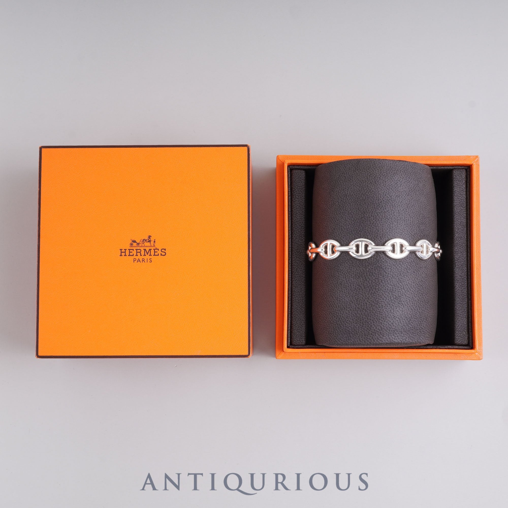 HERMES Bracelet/Bangle Chaine d'Ancre Anchaine LG SV925 Box