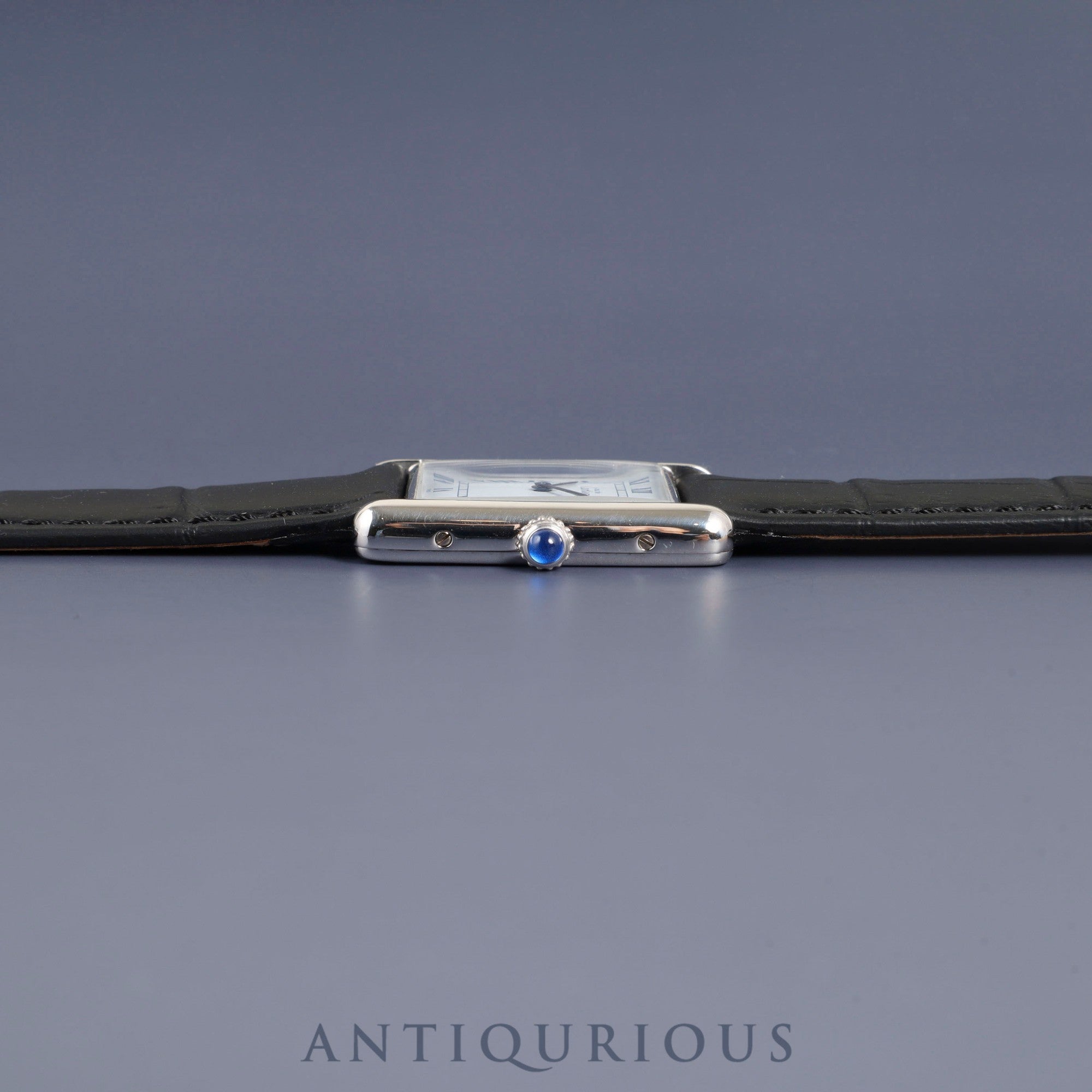 カルティエ マストタンク LM 681006 クォーツ Cal.81 SV925 革 純正尾錠（SS） ホワイトローマン文字盤 1982年頃～1995年頃 オーバーホール済み 新品仕上げ済み