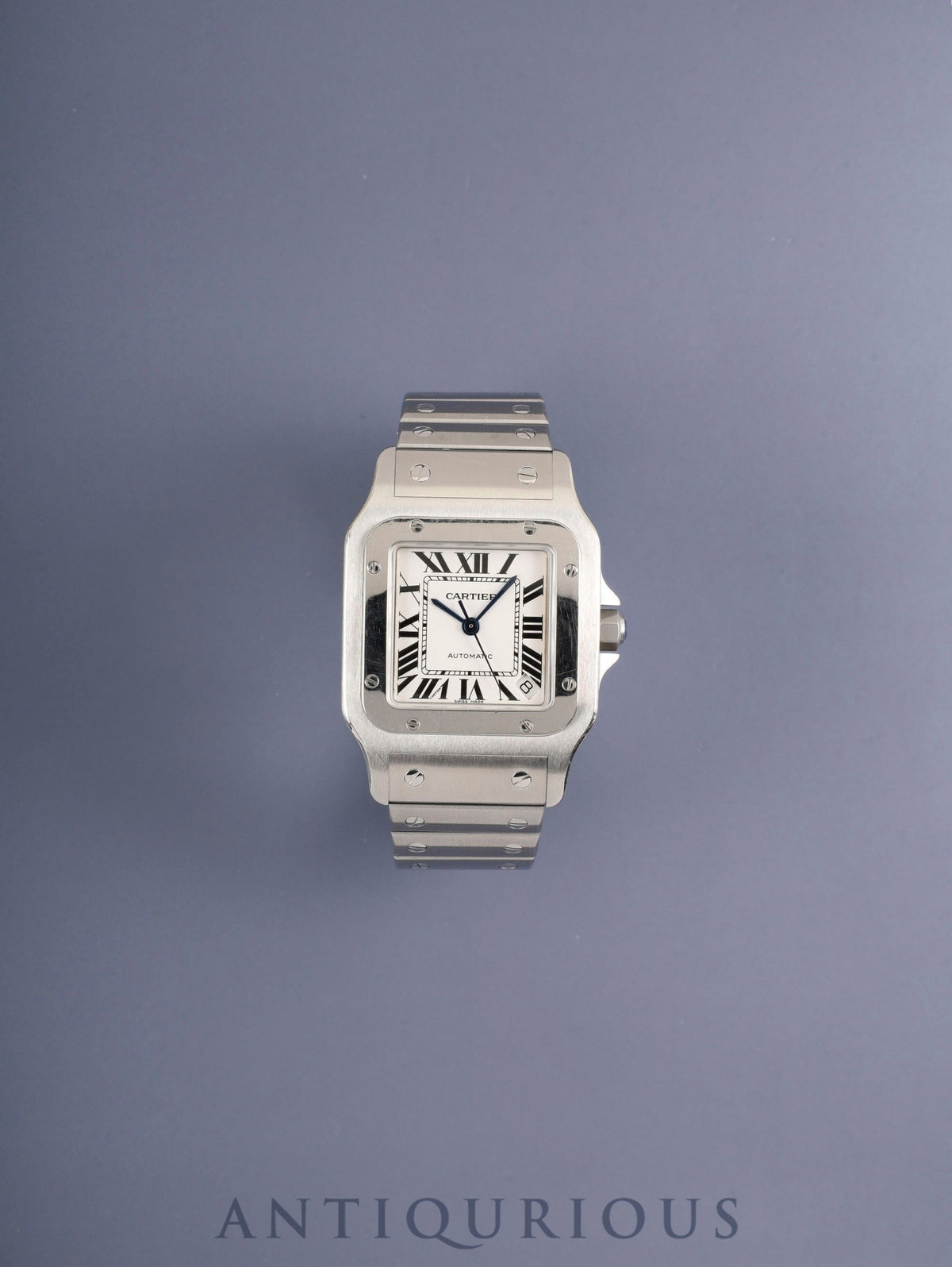 Cartier Santos Galbee XL W20098D6 / 2823 Automatic Cal.2892 SS SS Silver Roman Dial (SWISS MADE) Box Warranty (2008 / Name inscribed / Incorrect serial number) Manual Booklet DVD Overhauled
