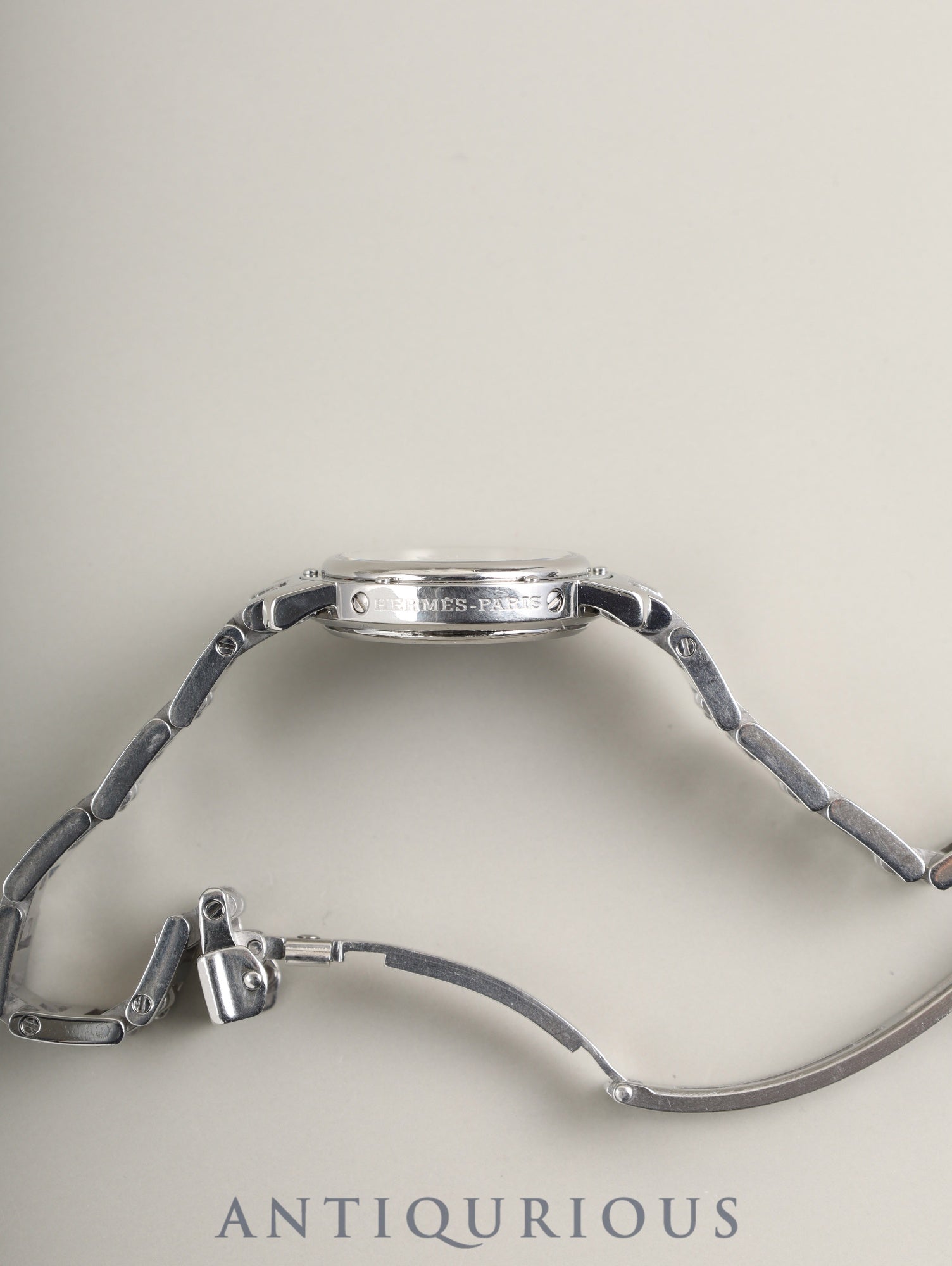 エルメス クリッパー CL4.210 クォーツ SS SS ホワイト文字盤 箱 冊子