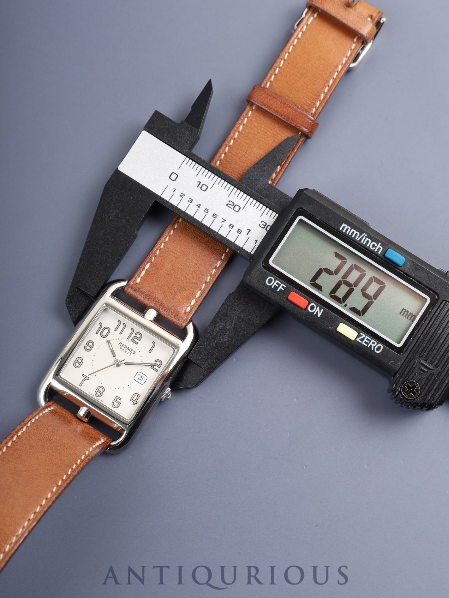 エルメス ケープコッド CC2.710 クォーツ Cal.ETA266.111 SS 純正革ベルト（□J刻印：2006年） 純正尾錠（SS） シルバー文字盤 オーバーホール済み