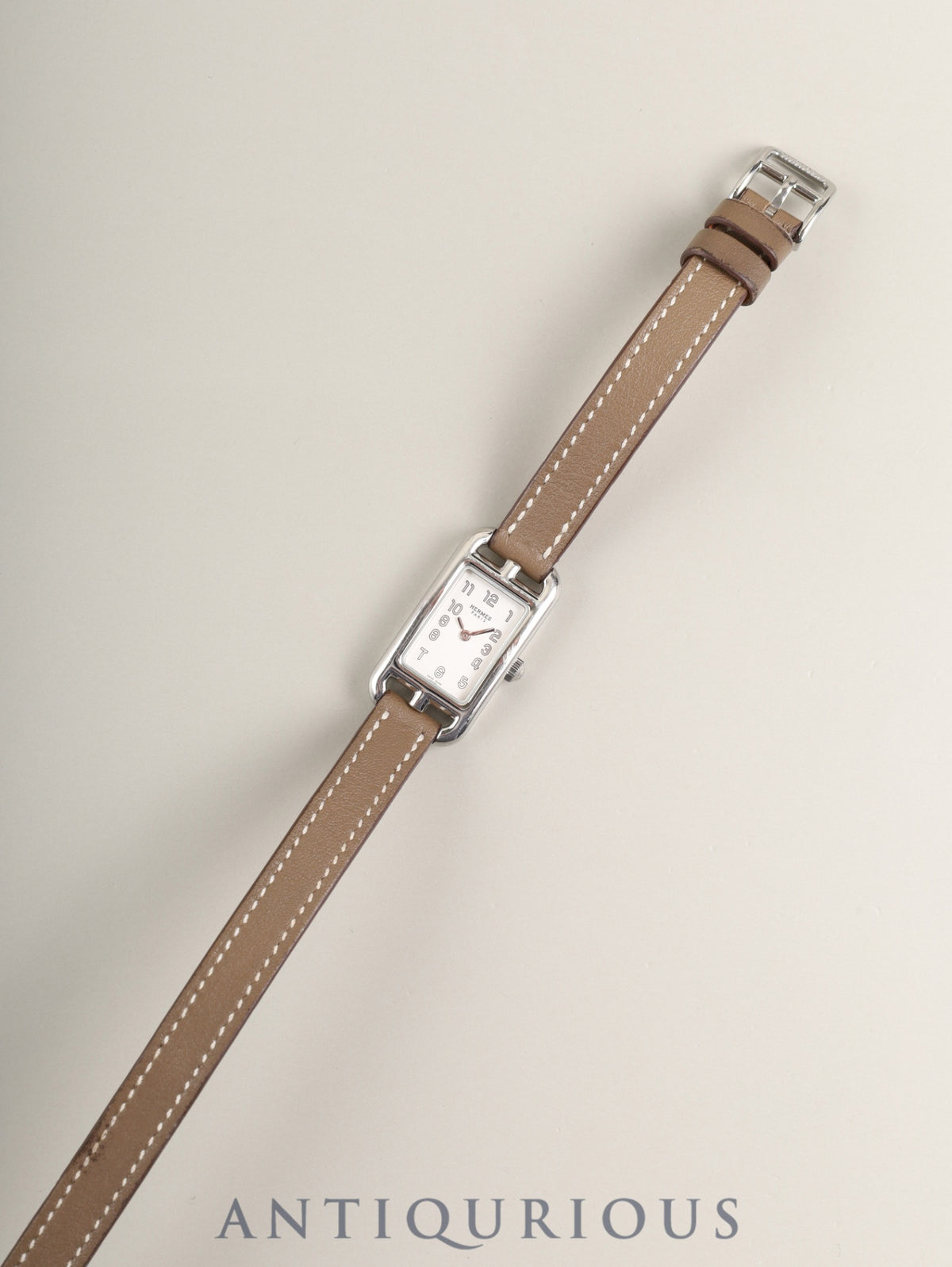 エルメス ナンタケット NA2.110 クォーツ Cal.280.002 SS 純正革ベルト 純正ピンバックル（SS）シルバーアラビア文字盤（SWISS MADE表記）オーバーホール済み