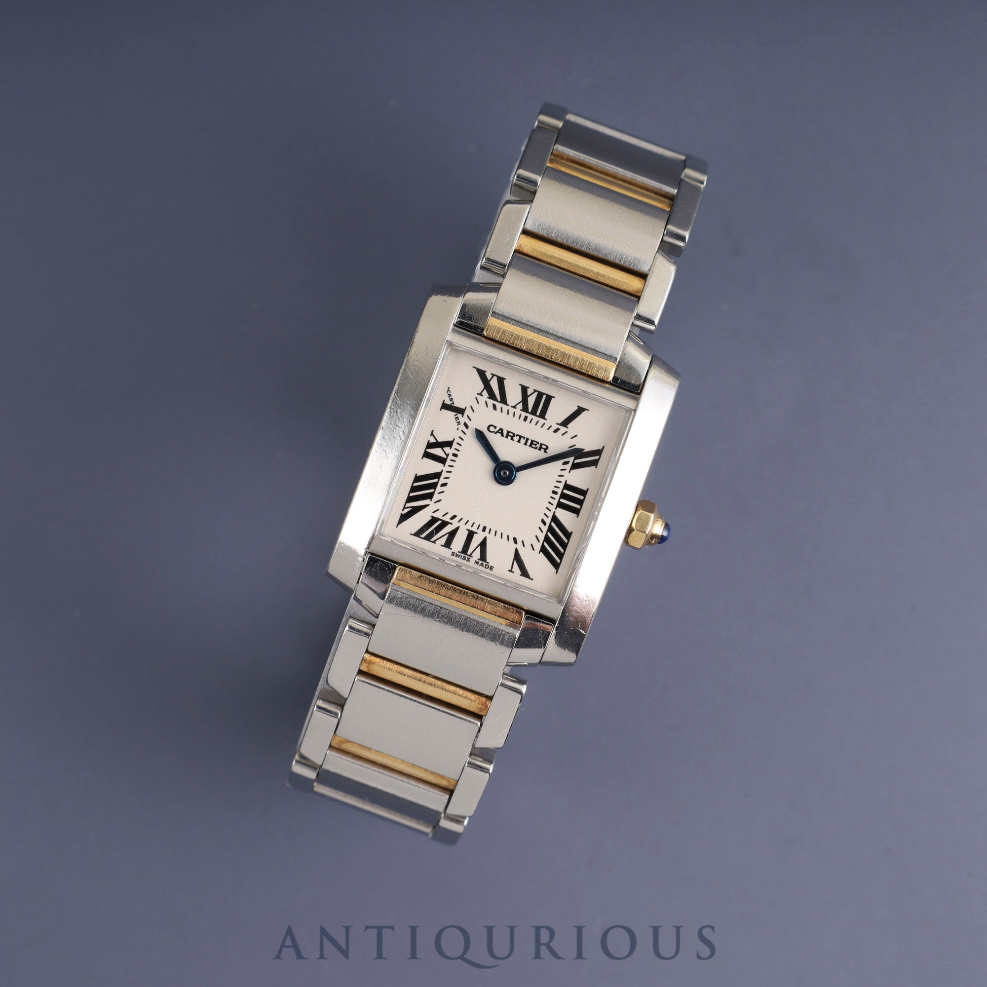 Cartier Tank Francaise SM W51007Q4 / 2384 Quartz Cal.057 SS/750 White Roman Dial Box Warranty (2003) Overhauled