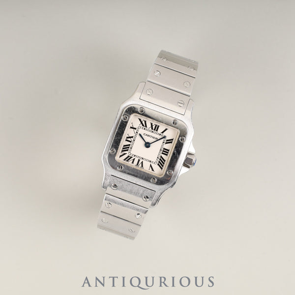 カルティエ  サントス ガルベ SM W20056D6/1565 クォーツ Cal.157 SS SS ホワイトローマン文字盤 箱 DVD 冊子 保証書（2009年）オーバーホール済み