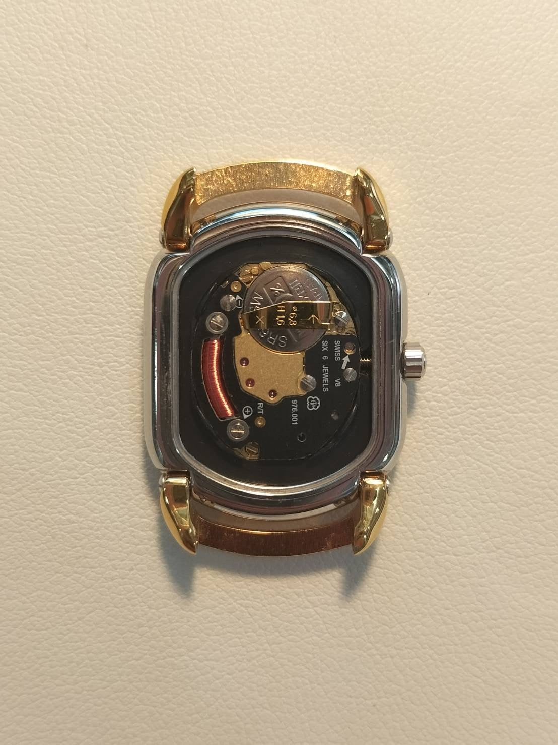 Hermes Rally RA1.240 Quartz Cal.976.001 SS/GP SS/GP White Dial Overhauled
