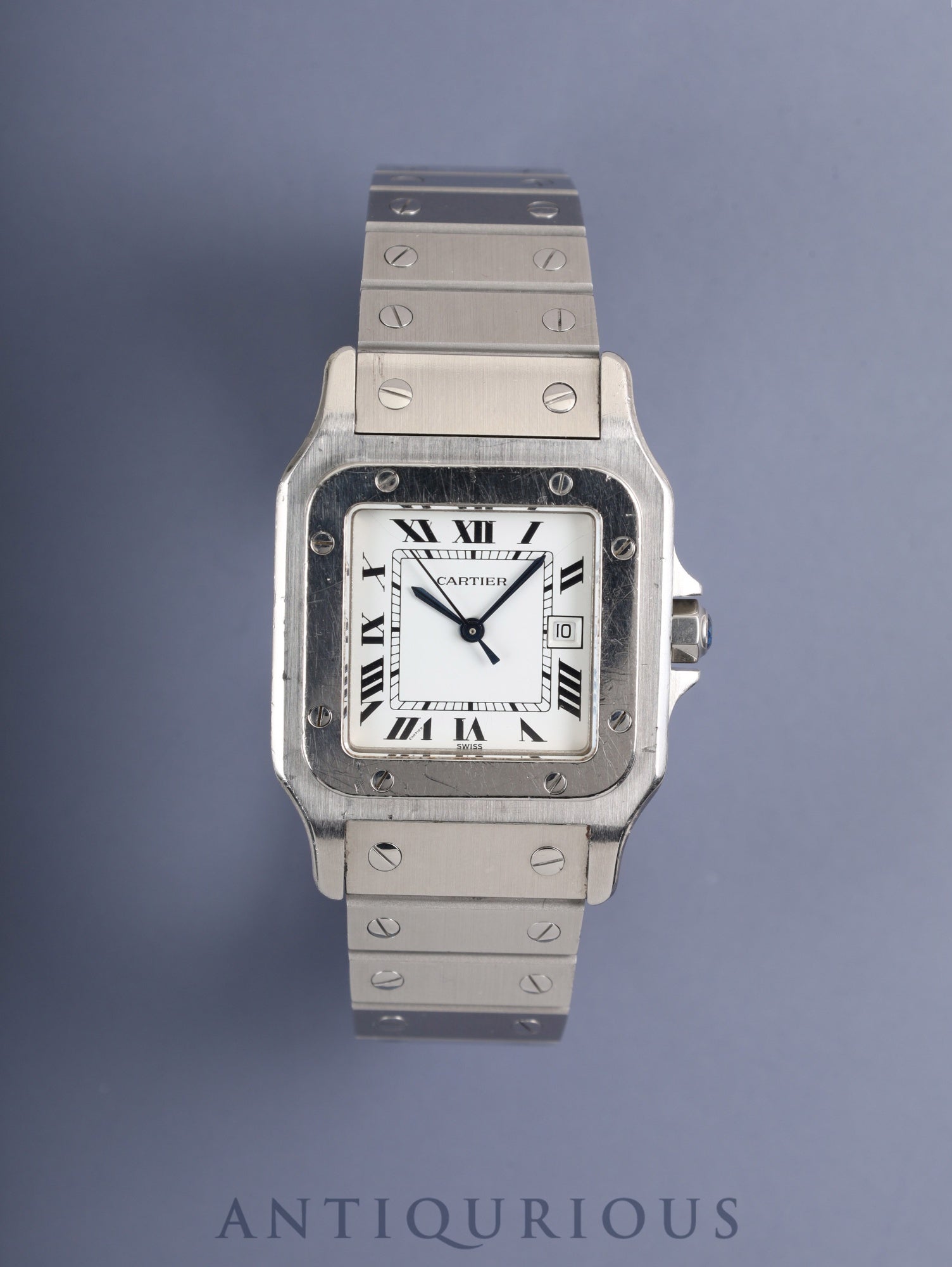 カルティエ サントス ガルベ LM 2960 自動巻き Cal.ETA2671 SS SS ホワイトローマン文字盤 箱 冊子 オーバーホール済み