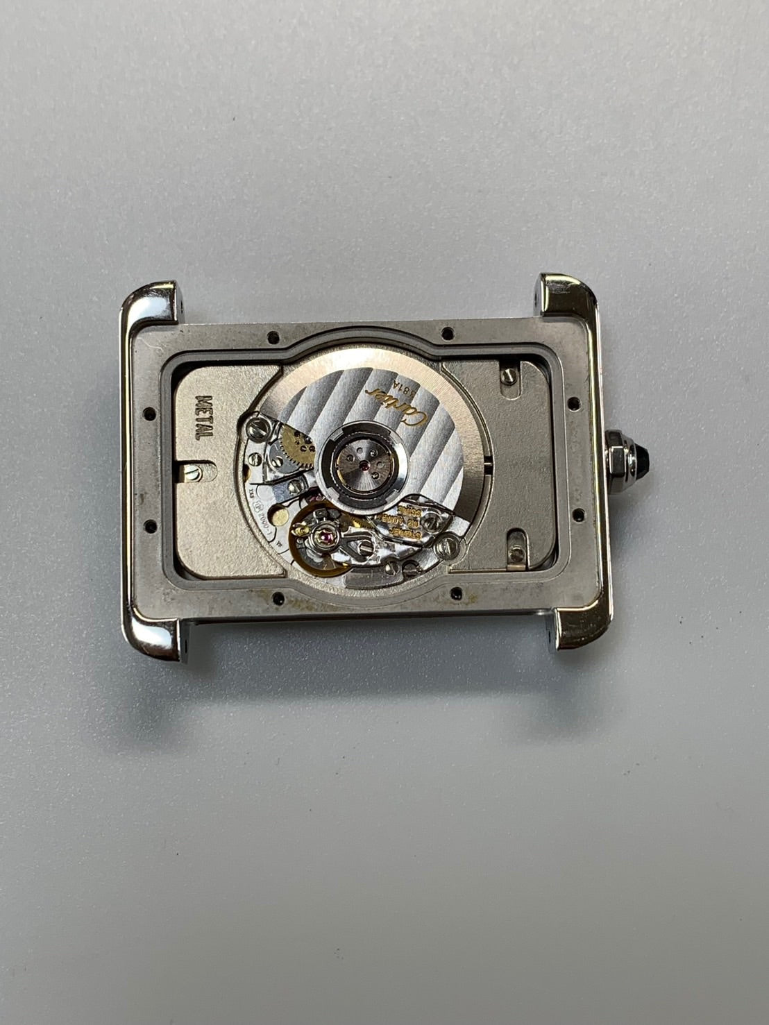 カルティエ タンク ディヴァン LM W6300755 / 2612 自動巻き Cal.381A（ETA2000-1） SS 革 純正ピンバックル（SS） シルバーギョーシェ文字盤（SWISS MADE表記） カルティエブティックにてピンバックル取り付け オーバーホール済み