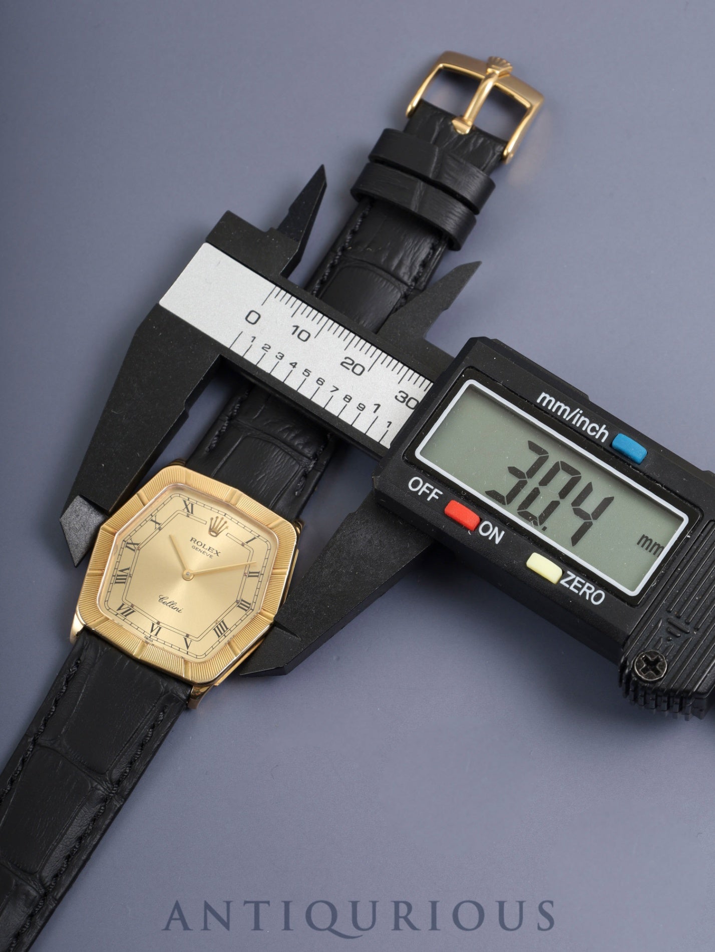 ロレックス チェリーニ 4170 手巻き Cal.1601 18K 750YG 革 純正ピンバックル（GP）シャンパンローマン文字盤 69番台（1981年）オーバーホール済み