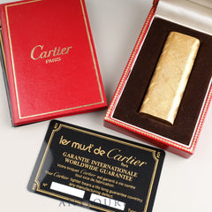 Cartier lighter GP marble pattern box warranty mechanical adjustment completed
