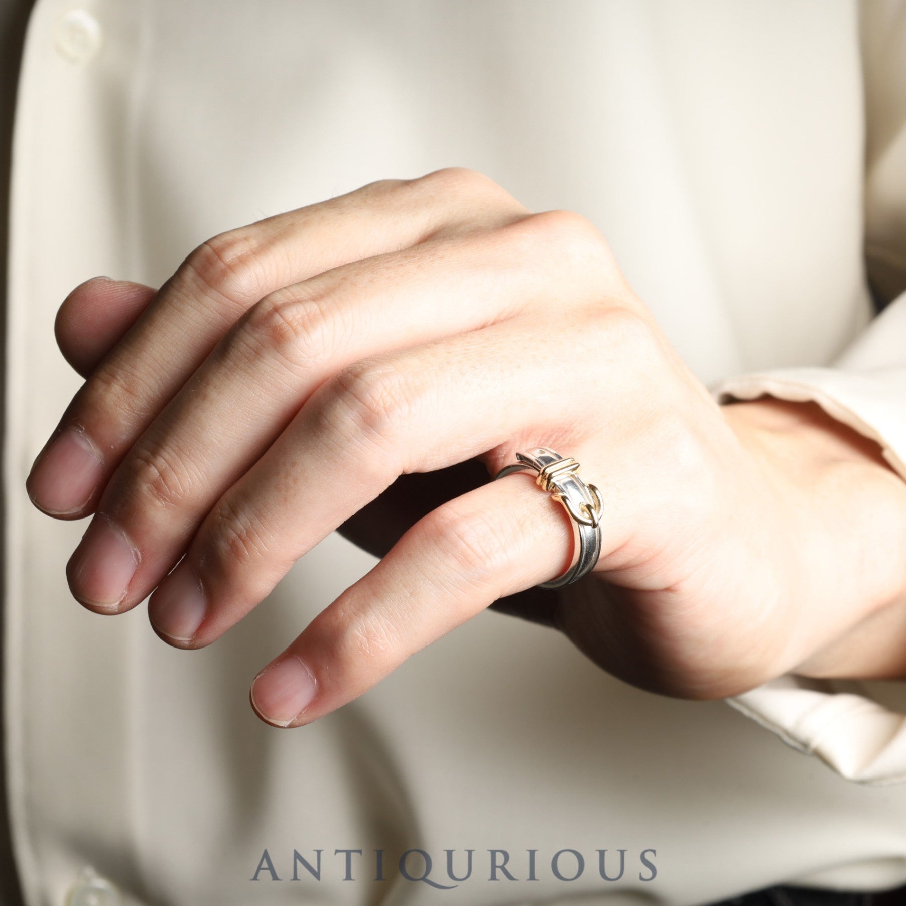 Hermes ring, Santur, SV925/750, approximately size 14