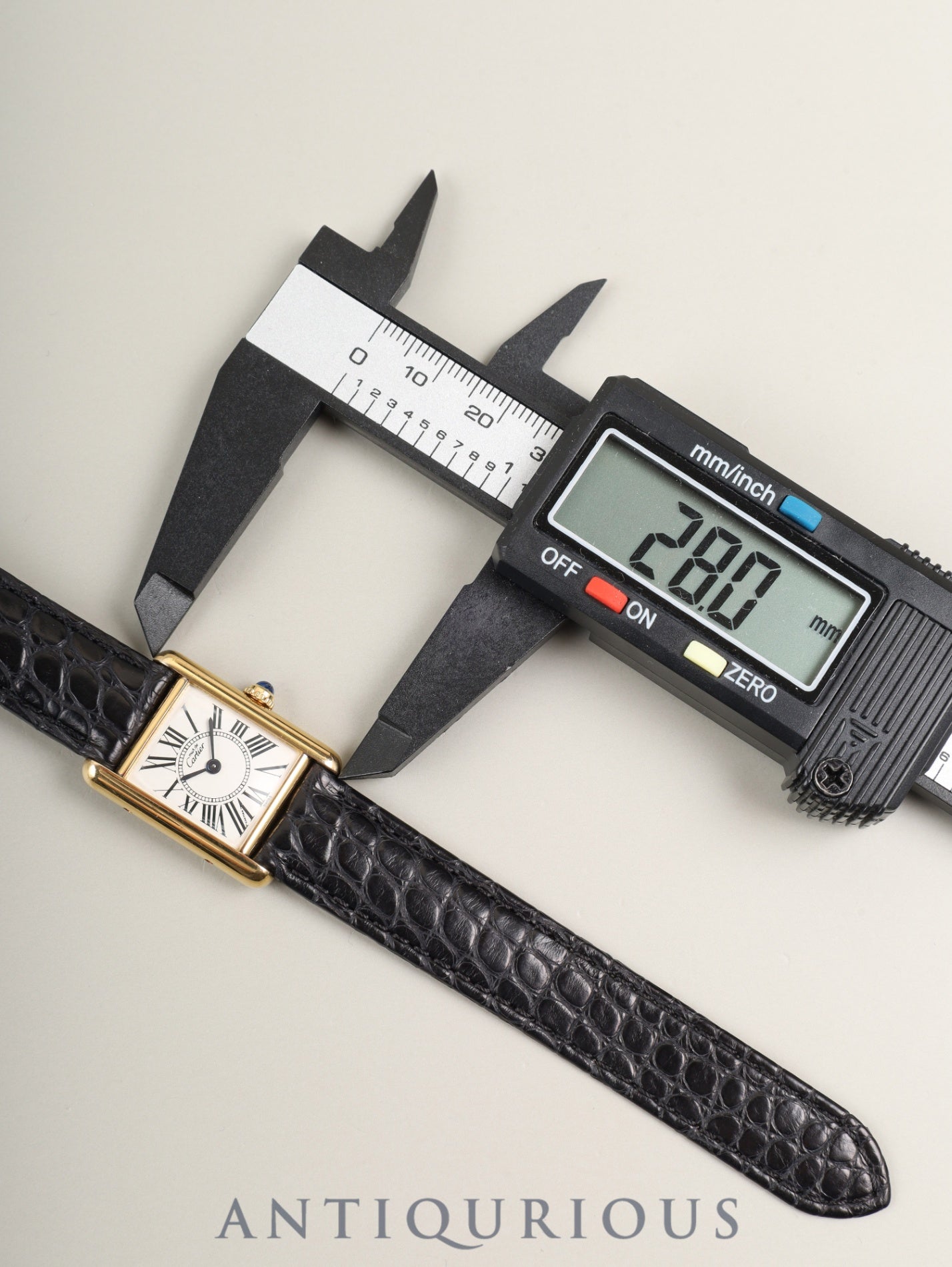 Cartier Must Tank SM W1005554 / 5057001 Quartz Cal.057 SV925 Leather Genuine Deployant Buckle (GP) Opaline Dial (SWISS marking) Overhauled