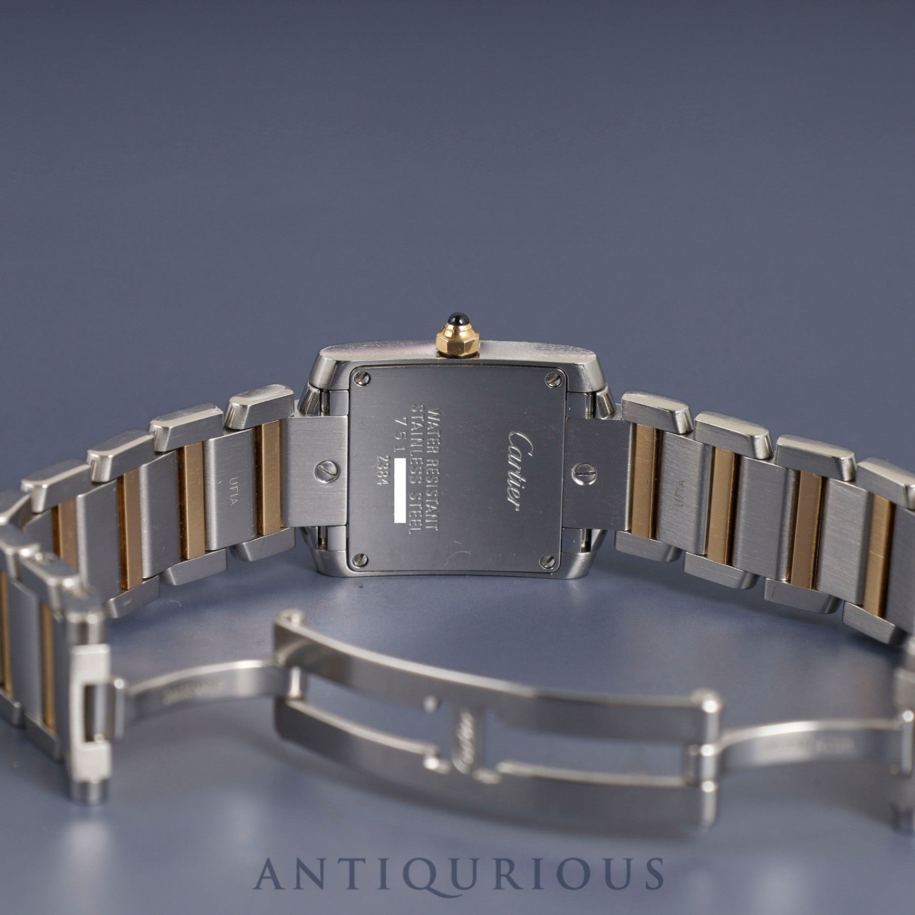 Cartier Tank Francaise SM W51007Q4 / 2384 Quartz Cal.057 SS/750 White Roman Dial Box Warranty (2003) Overhauled