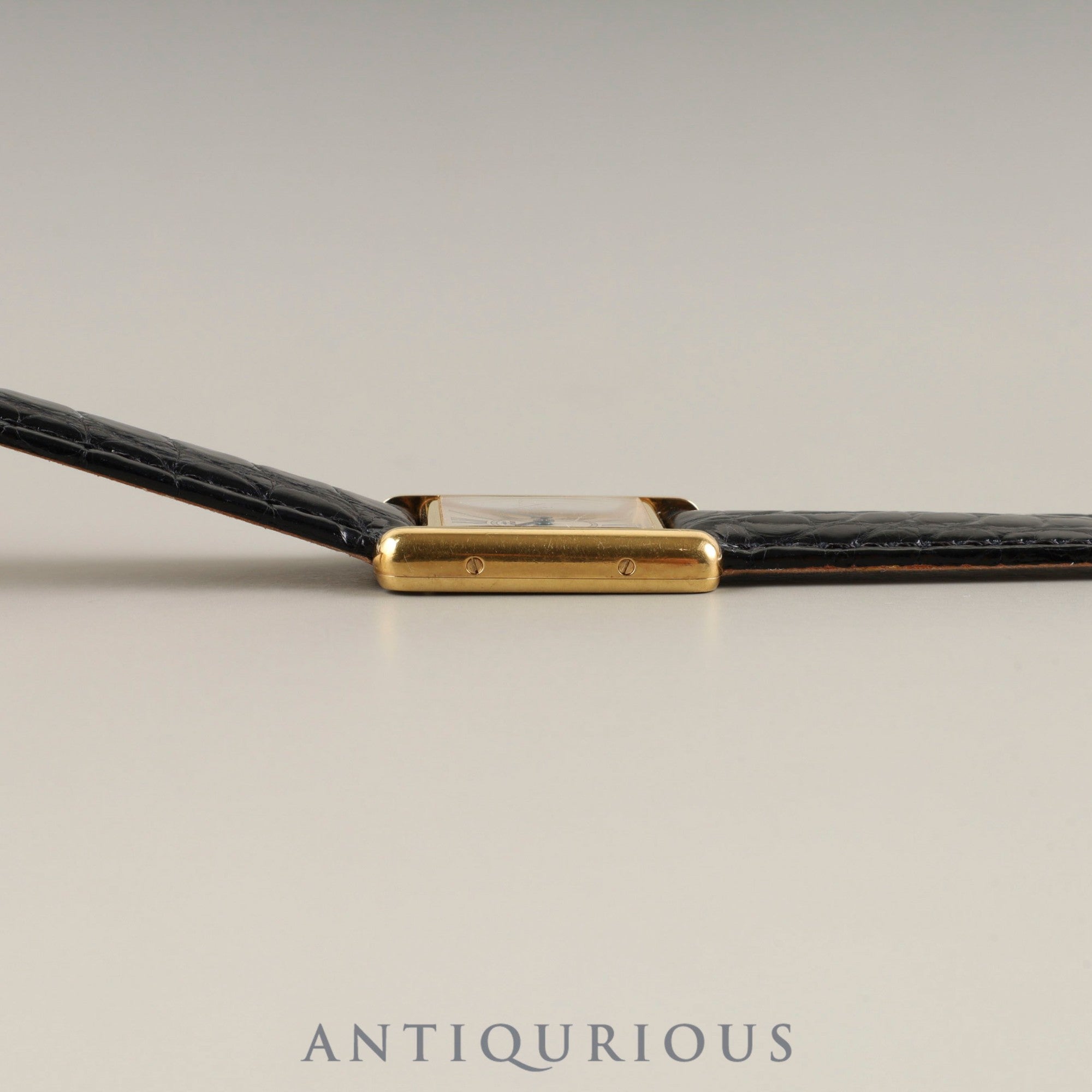 カルティエ マストタンク SM W1005554 / 5057001 クォーツ Cal.057 SV925 革 純正Dバックル（GP） オパラン文字盤 1982年頃～1995年頃 箱 ケース 冊子 オーバーホール済み