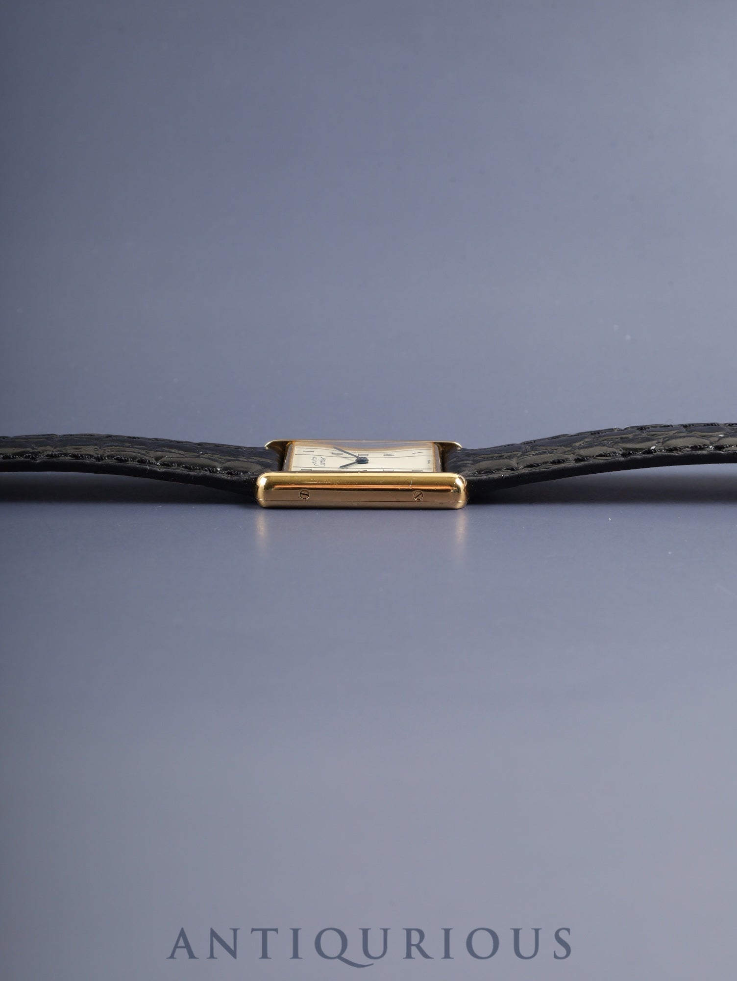 Cartier Must Tank LM 590005 Quartz Cal.90 SV925 Leather Original Pin Buckle (GP) Straight Roman Dial (SWISS marking) Overhauled