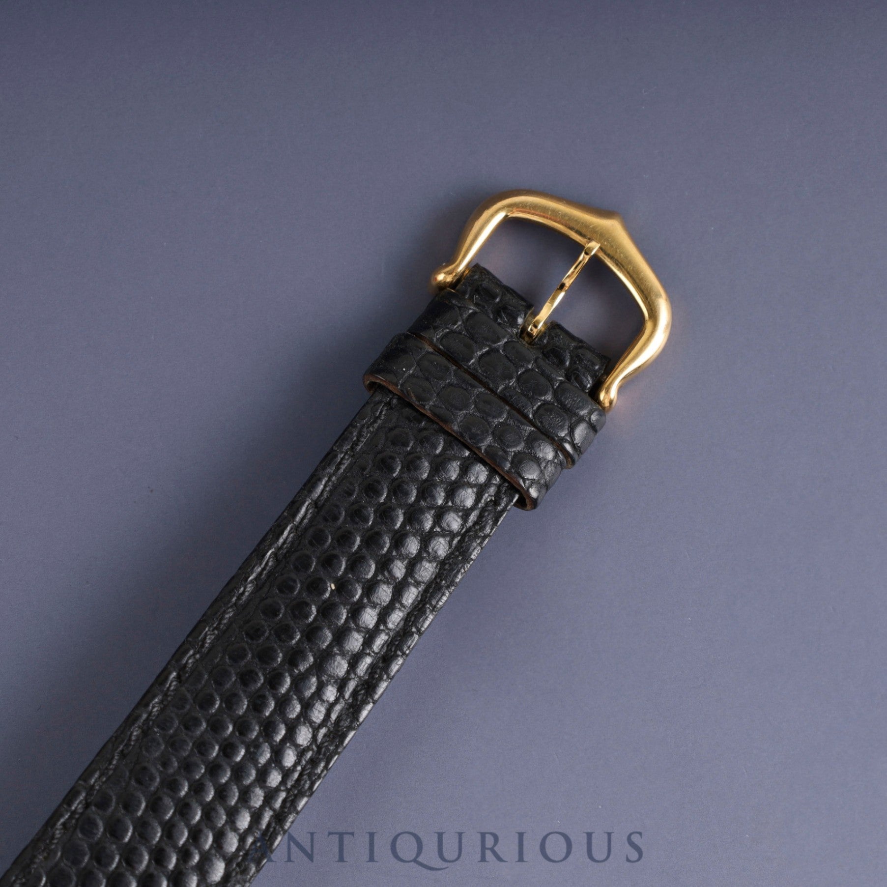 【 ほぼ 新品 】Cartier ブラックレザーベルト タンクマスト LM カルティエ マストタンク LMサイズ 1980年代製 ブラックダイヤル