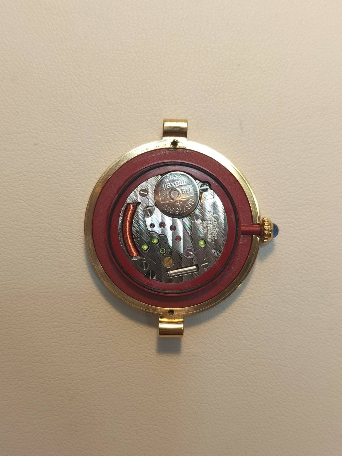 カルティエ マスト ヴァンドーム VLC LM W1001953 / 590003 クォーツ Cal.90 SV925 革 純正尾錠（GP） アイボリー4点ローマン文字盤 オーバーホール済み