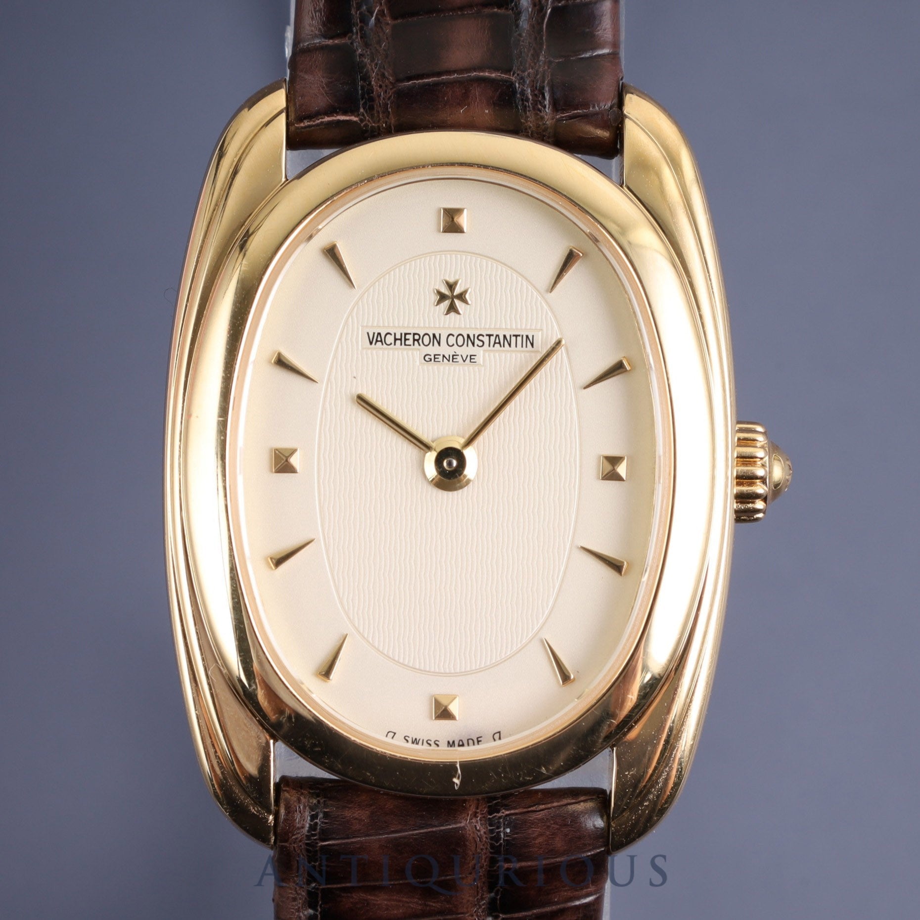 Vacheron Constantin Historical Oval 31110/000J-7 Manual winding Cal.1055 750YG Leather Genuine buckle (750) Ivory dial Overhauled