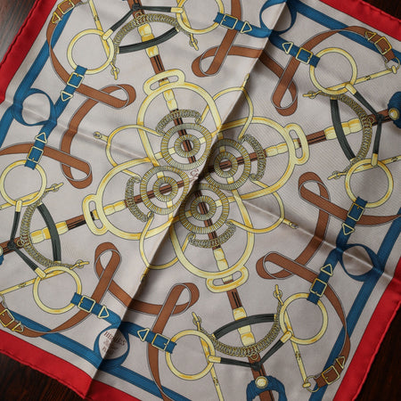 Hermes Scarf Carre 45 Eperon d`Or Golden Spur 100% Silk