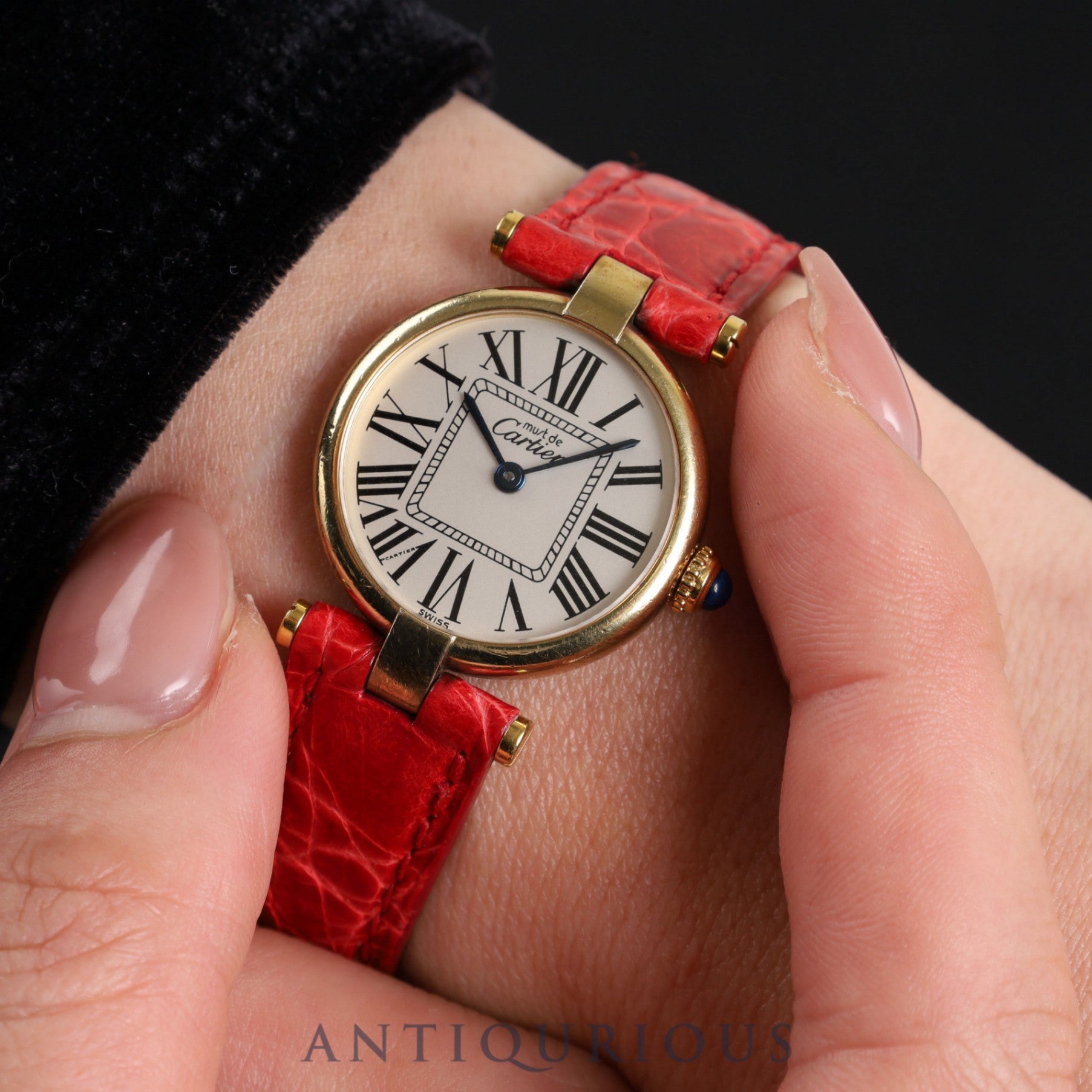 Cartier Must Vendome VLC SM 590004 Quartz Cal.690 SV925 Genuine leather strap Genuine buckle (GP) Opalan dial Overhauled