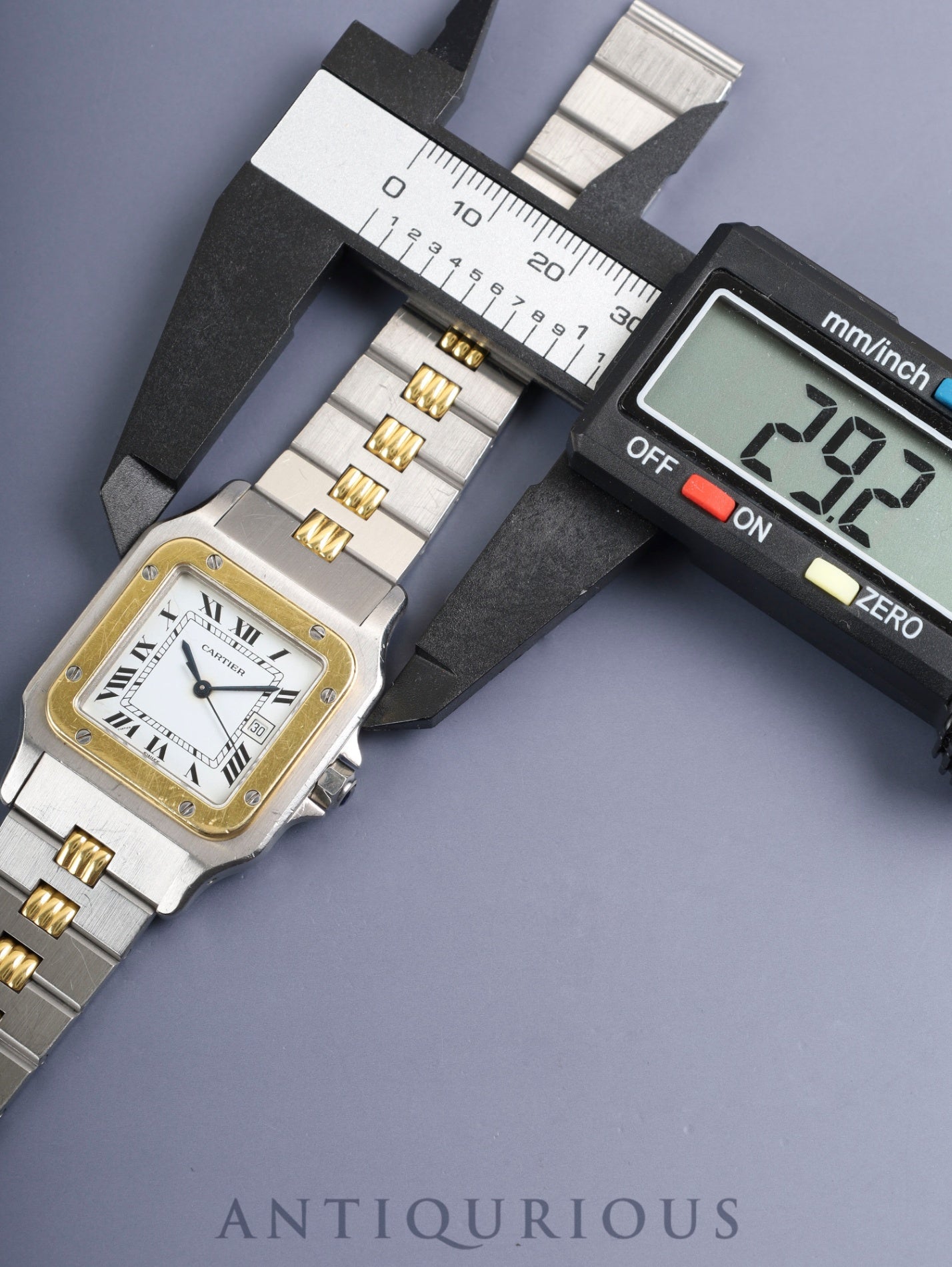 カルティエ サントス カレ LM 2961 自動巻き Cal.ETA2671 SS/YG SS/YG ゴドロンブレス ホワイトローマン文字盤（SWISS表記） オーバーホール済み