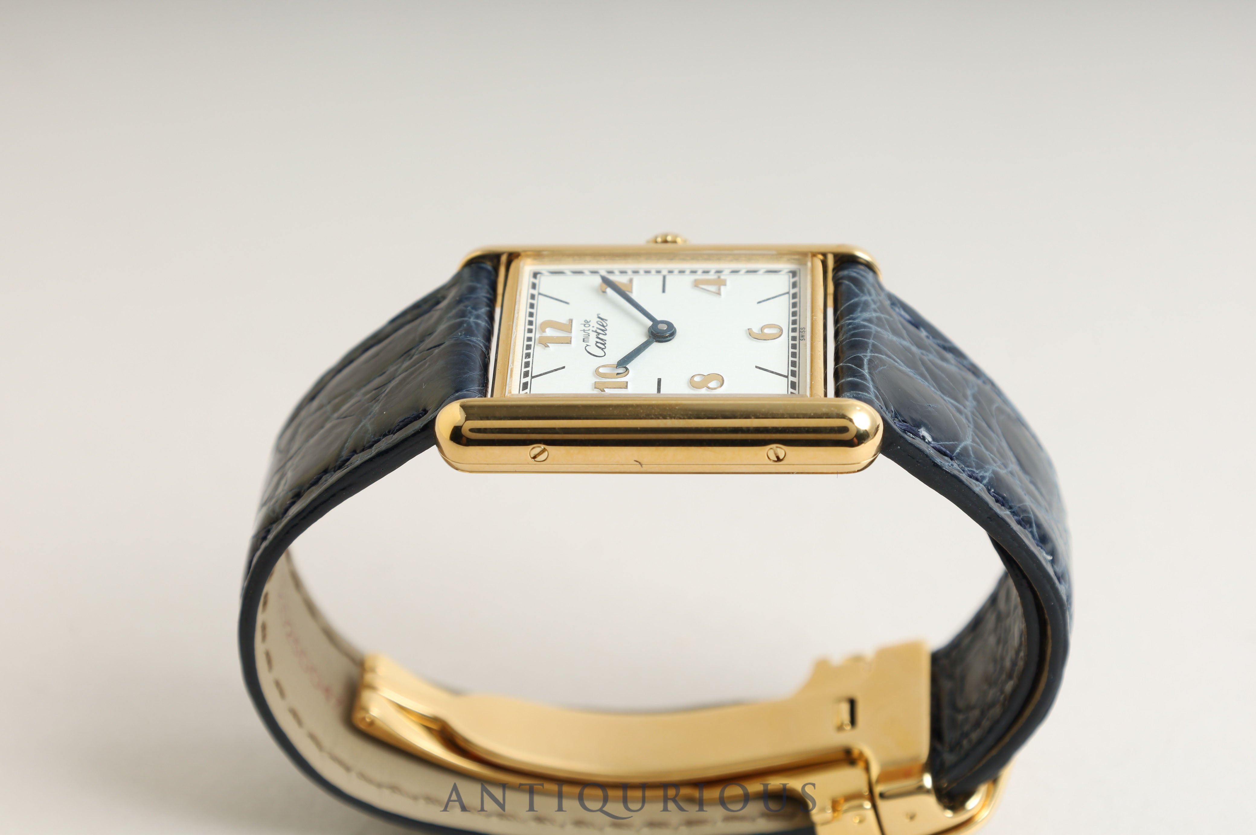 CARTIER Must Tank LM QZ Flying Arabic Dial D Buckle 1615 Warranty Incl |  東京銀座のヴィンテージウォッチ専門店 - ANTIQURIOUS(アンティキュリオス)