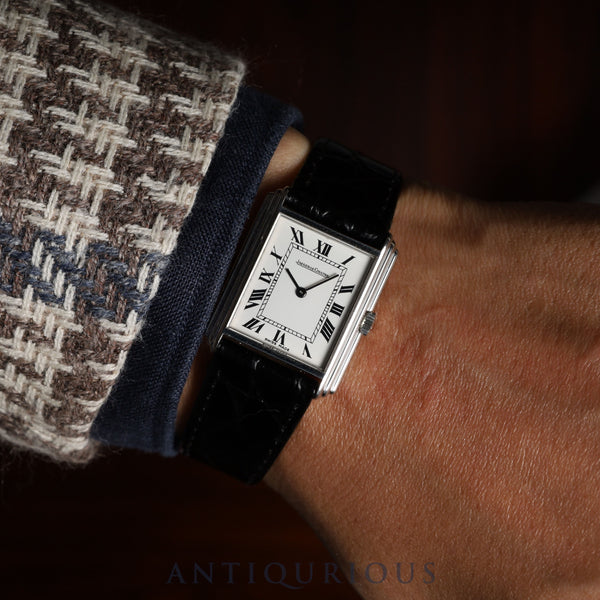 ジャガー・ルクルト レクタンギュラー 6149 42 手巻き Cal.846 革 純正尾錠（SS） ホワイトローマン文字盤  冊子 ケース 保証書（1977年）オーバーホール済み