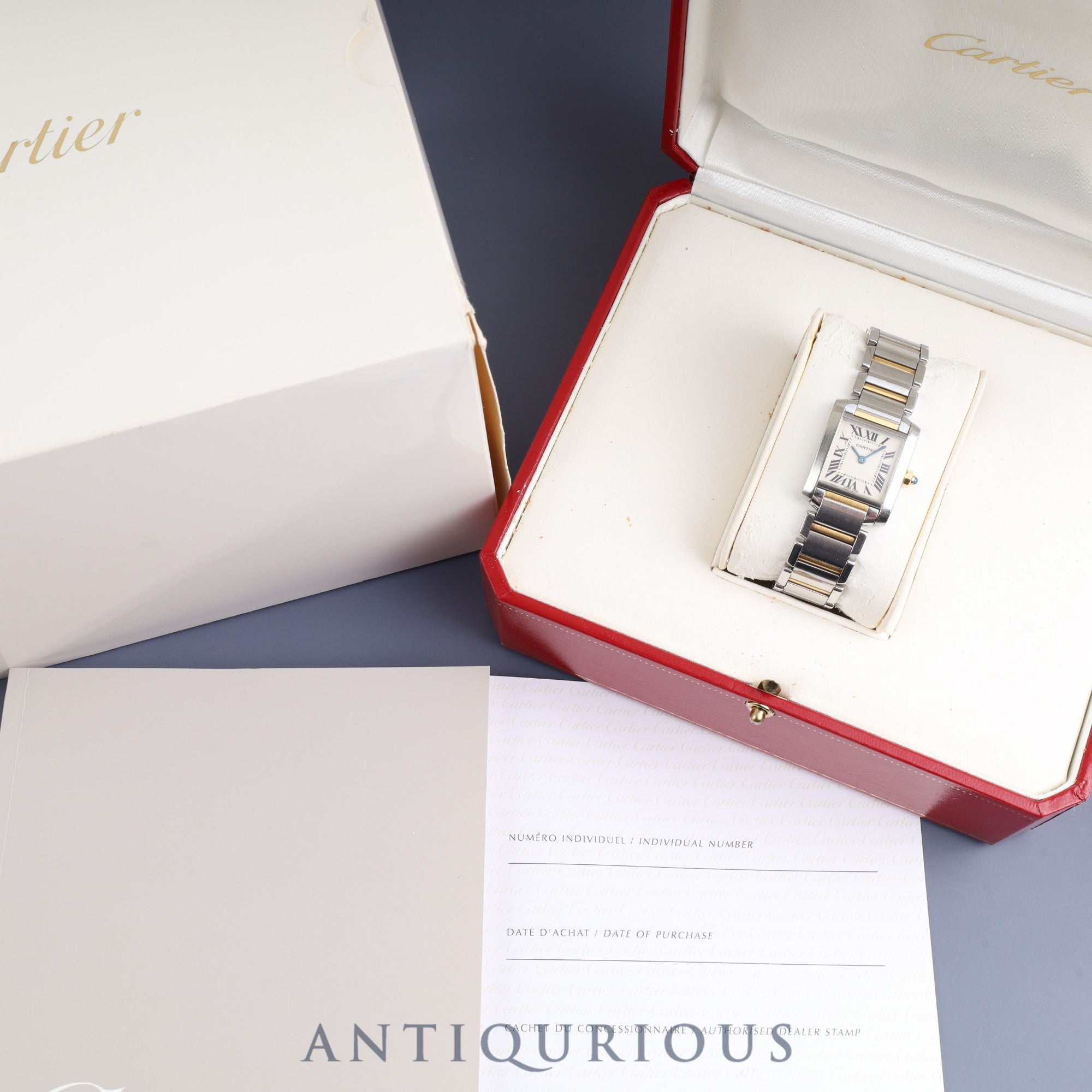 Cartier Tank Francaise SM W51007Q4 / 2384 Quartz Cal.057 SS/YG SS/YG White Roman Dial Box Booklet Warranty (not stated) Overhauled