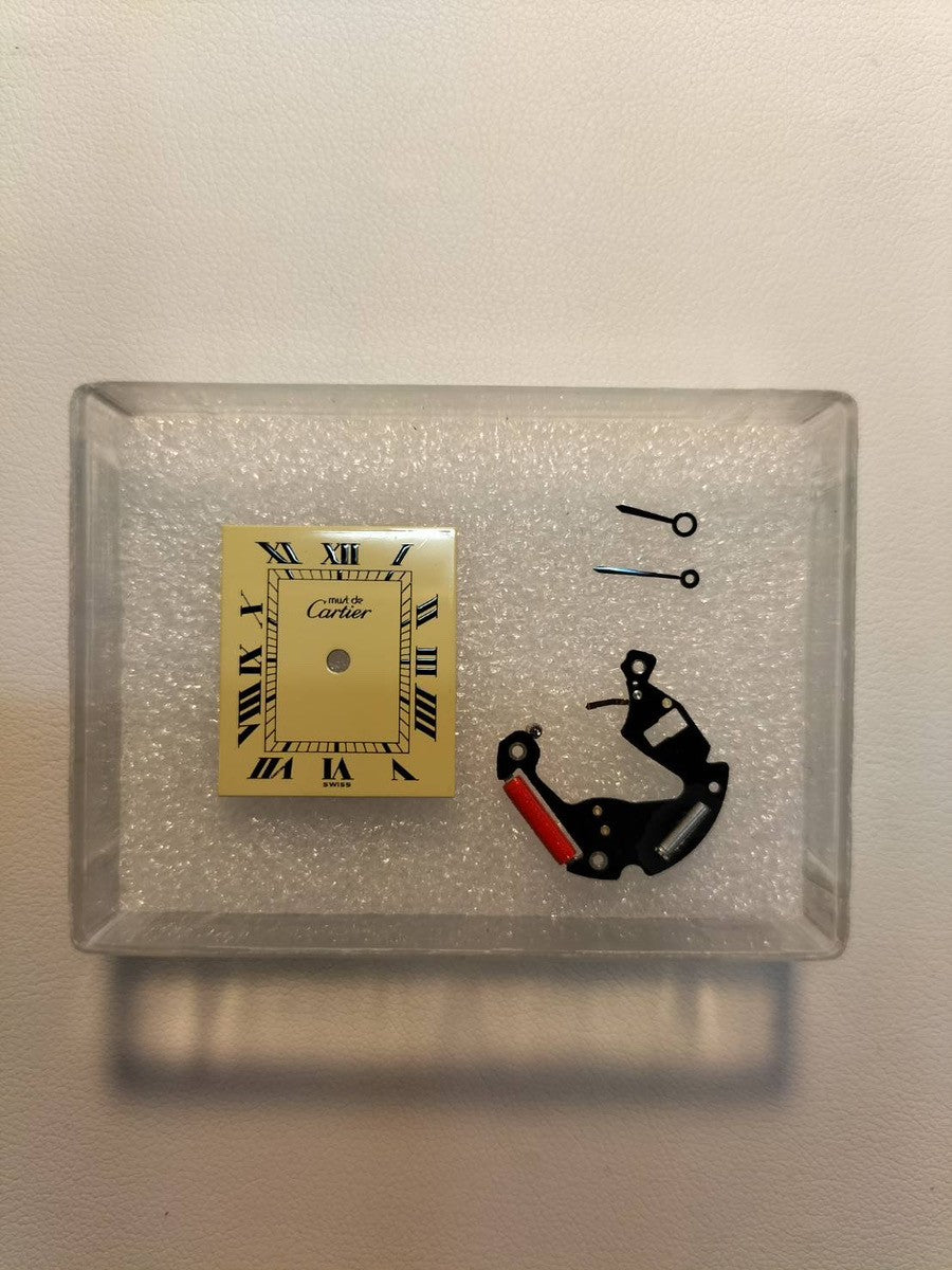 Cartier Must Tank LM 590005, Quartz, Caliber 690, SV925, Leather, Genuine GP Buckle, Ivory Roman Dial (SWISS Marking), Circa 1982-1995, Booklet, Warranty Card (1993), Cartier Repair Details (Complete Service / 2005), Overhauled