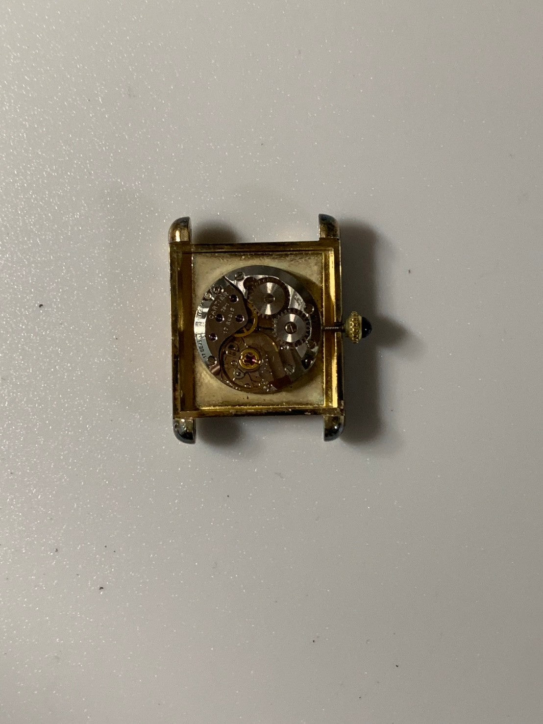 Cartier Must Tank LM, manual winding, Caliber ETA2512-1, SV925, leather, genuine buckle (GP), ivory Roman dial (SWISS markings), circa 1976-early 1980s, overhauled.