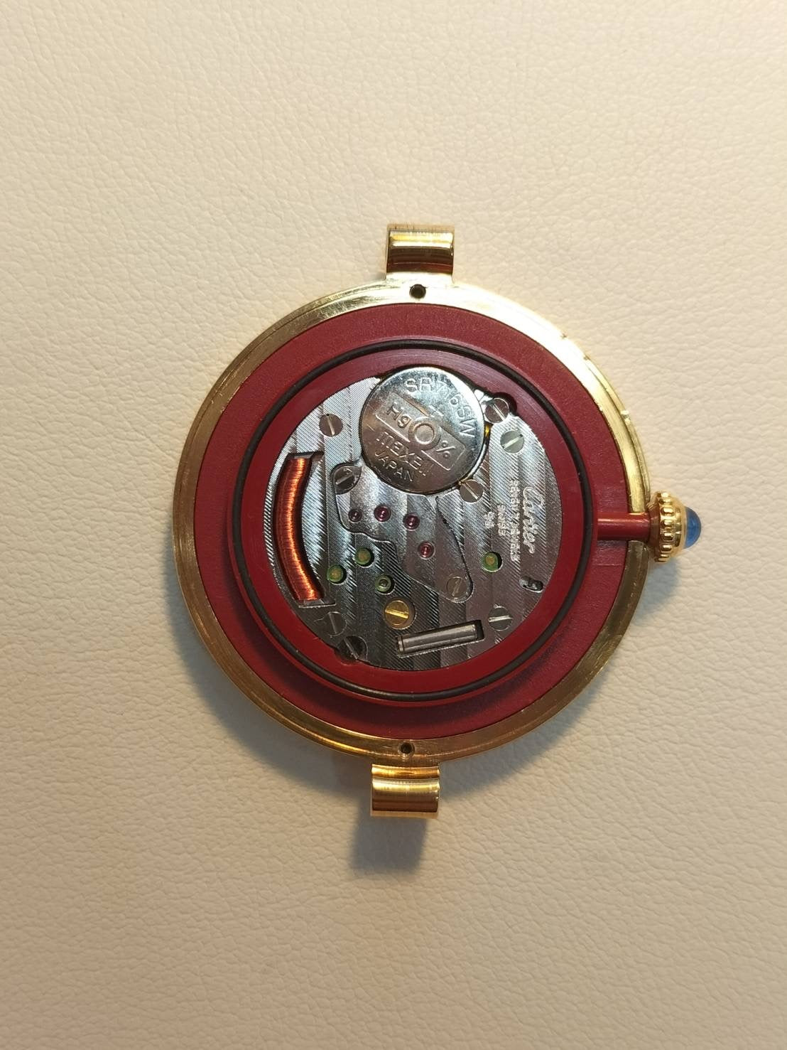 カルティエ マスト ヴァンドーム VLC LM W1001853 / 590003 クォーツ Cal.90 SV925 革 純正尾錠（GP）アイボリーローマン文字盤 オーバーホール済み