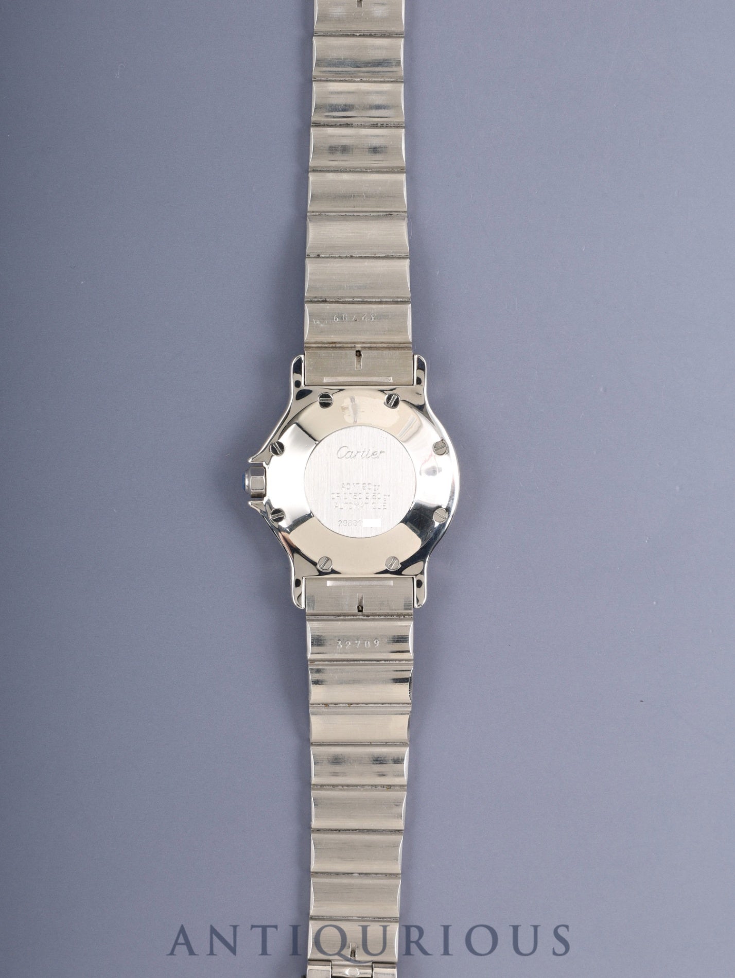 Cartier Santos Octagon LM 81037288 / 2966 Automatic SS/YG SS/YG White Roman Dial (SWISS MADE) Booklet International Lifetime Guarantee (1981) Complete Service (Full Maintenance) completed at Cartier Boutique on 2023/11/17