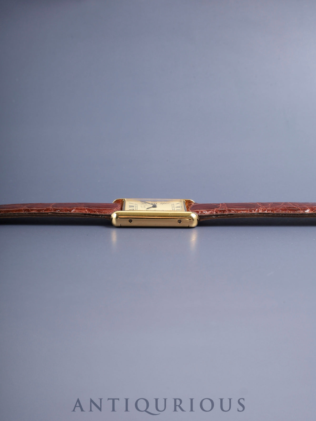 カルティエ マストタンク LM 6 手巻き Cal.78-1 SV925 革 純正ピンバックル（GP）アイボリーローマン文字盤（SWISS表記） オーバーホール済み 新品仕上げ済み