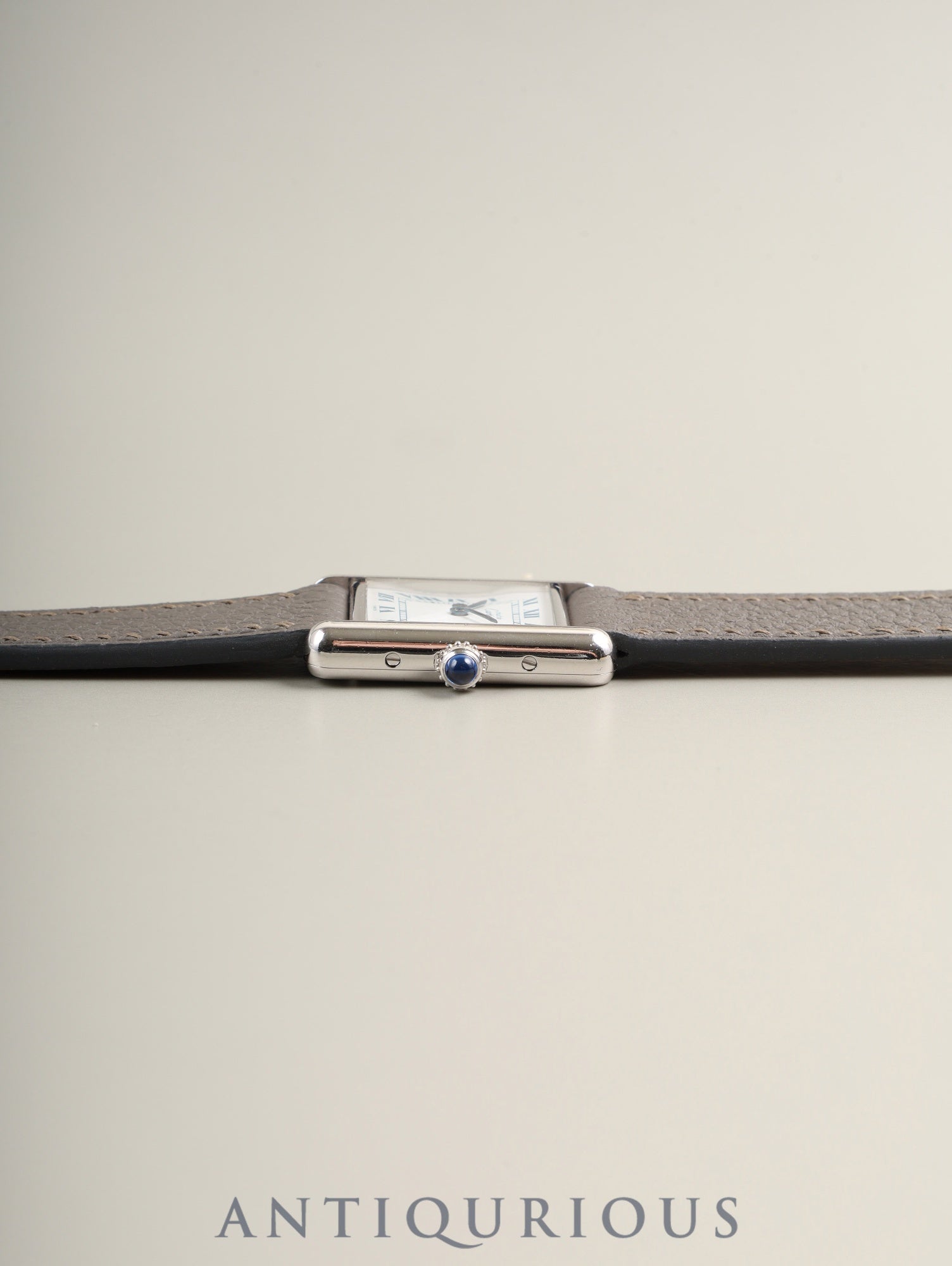 カルティエ マストタンク SM W1001543 / 6057002 クォーツ SV925 革 純正尾錠（SS）ホワイトローマン文字盤 （SWISS表記）箱 カルティエブティックにてコンプリートサービス（フルメンテナンス）済み