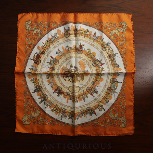 Hermès Carré 45 Scarf, Walk to Longchamp, 100% Silk