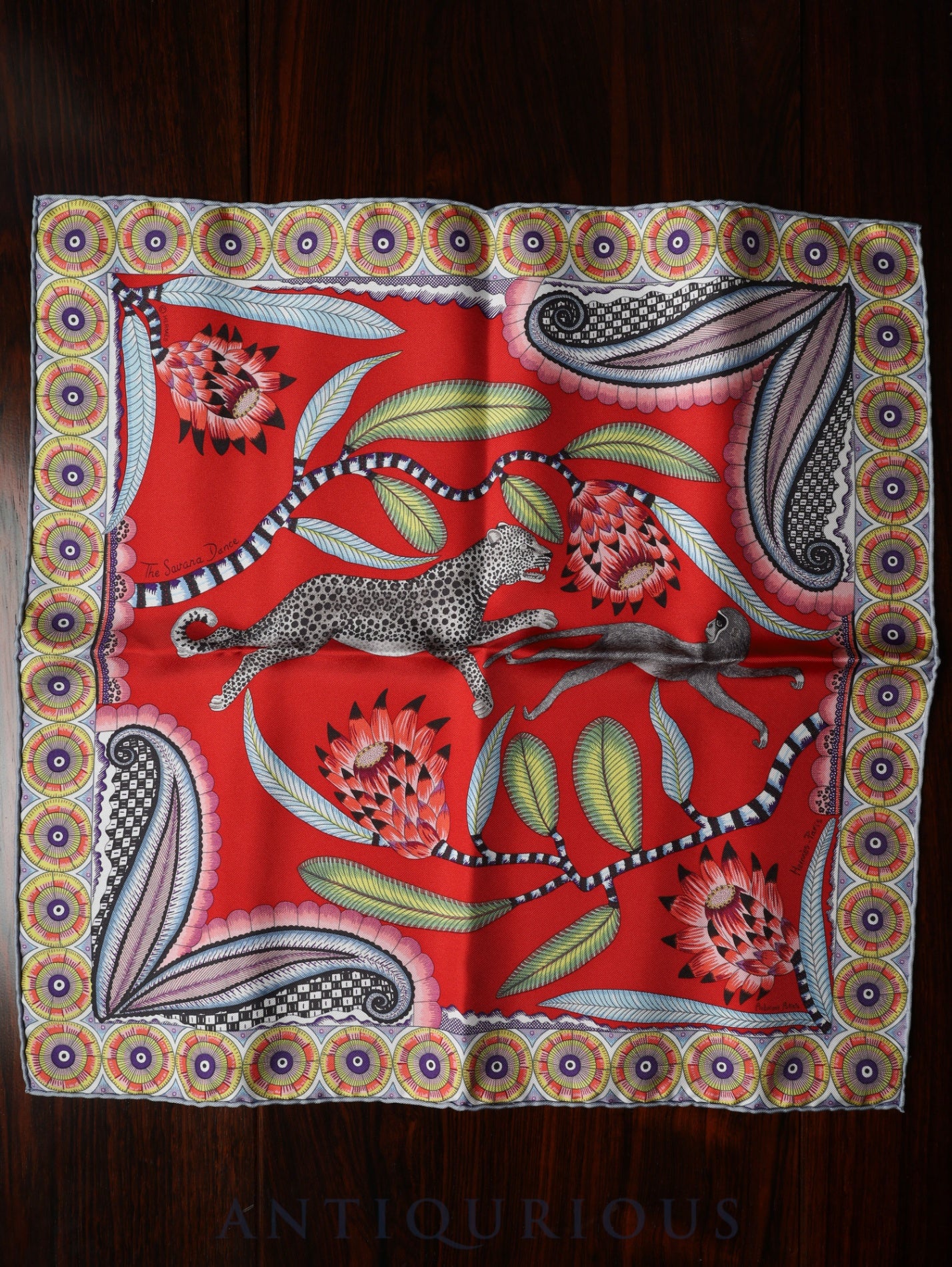 Hermès Scarf Carré 45 The Savana Dance 100% Silk With Box and Tags