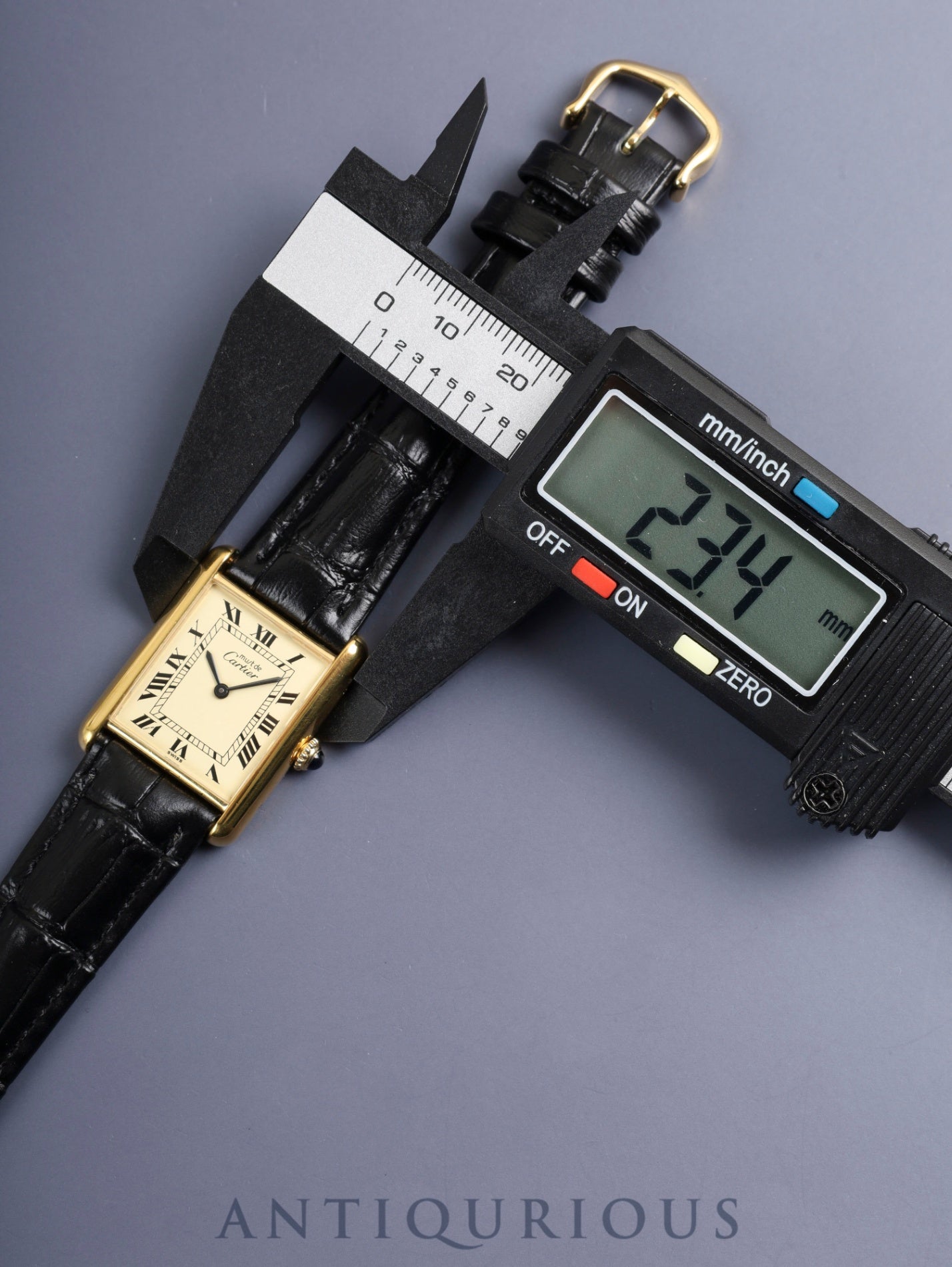 カルティエ マストタンク LM 手巻き Cal.78-1 SV925 革 純正ピンバックル（GP） アイボリーローマン文字盤（SWISS表記）オーバーホール済み 新品仕上げ済み