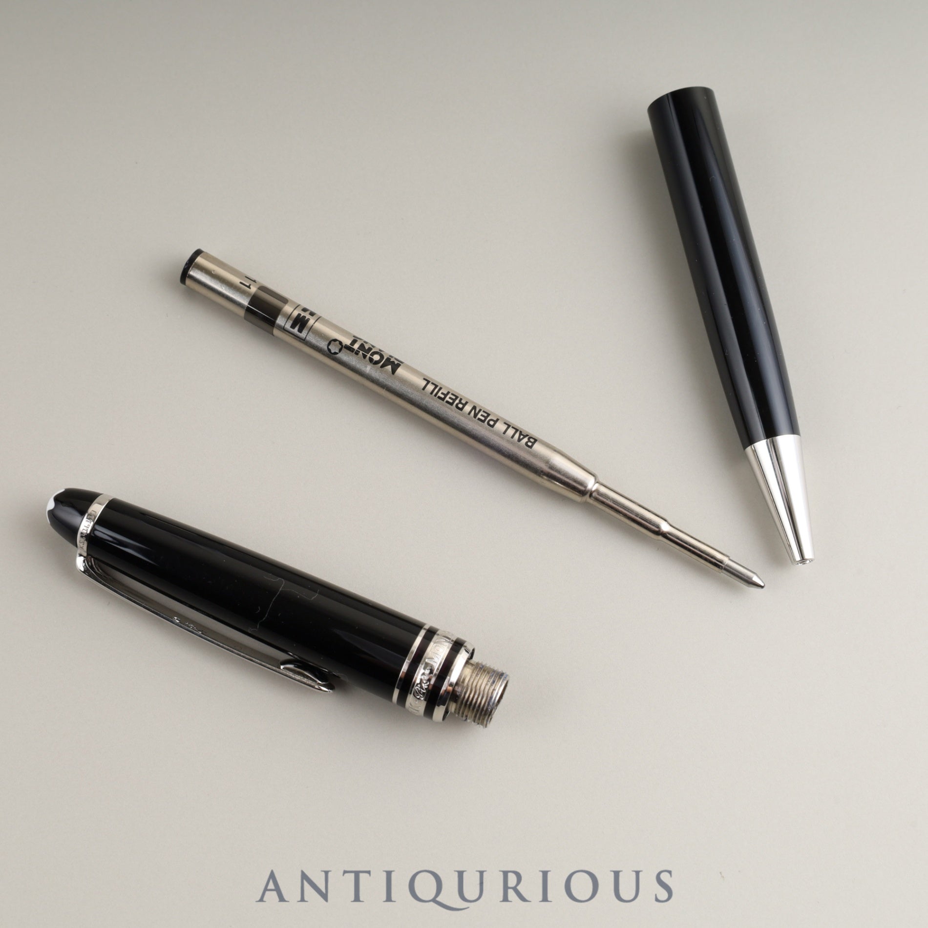 Montblanc Meisterstück Picks Platinum Classic Twist Resin Black Ballpoint Pen