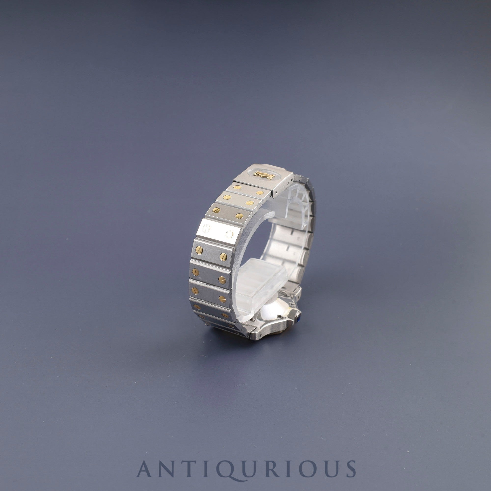 Cartier Santos Octagon LM 2966 Automatic, Stainless Steel/Yellow Gold, White Roman Dial, Completely Serviced at a Cartier Boutique