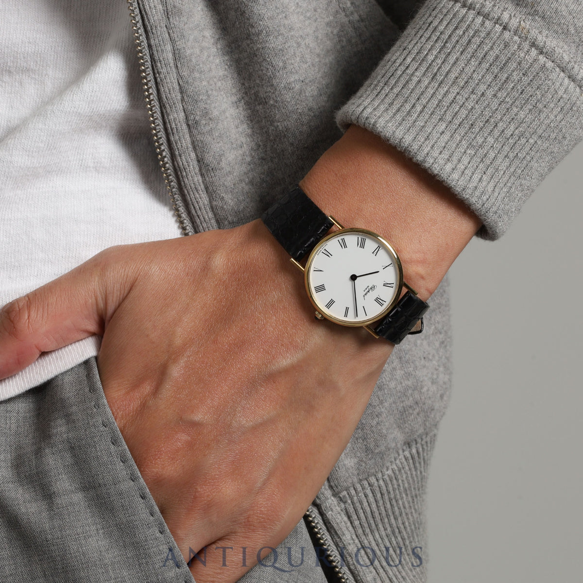 Chopard Classic 1091 Quartz Cal.955 432 YG Genuine leather strap Genuine buckle (GP) White dial Box Overhauled