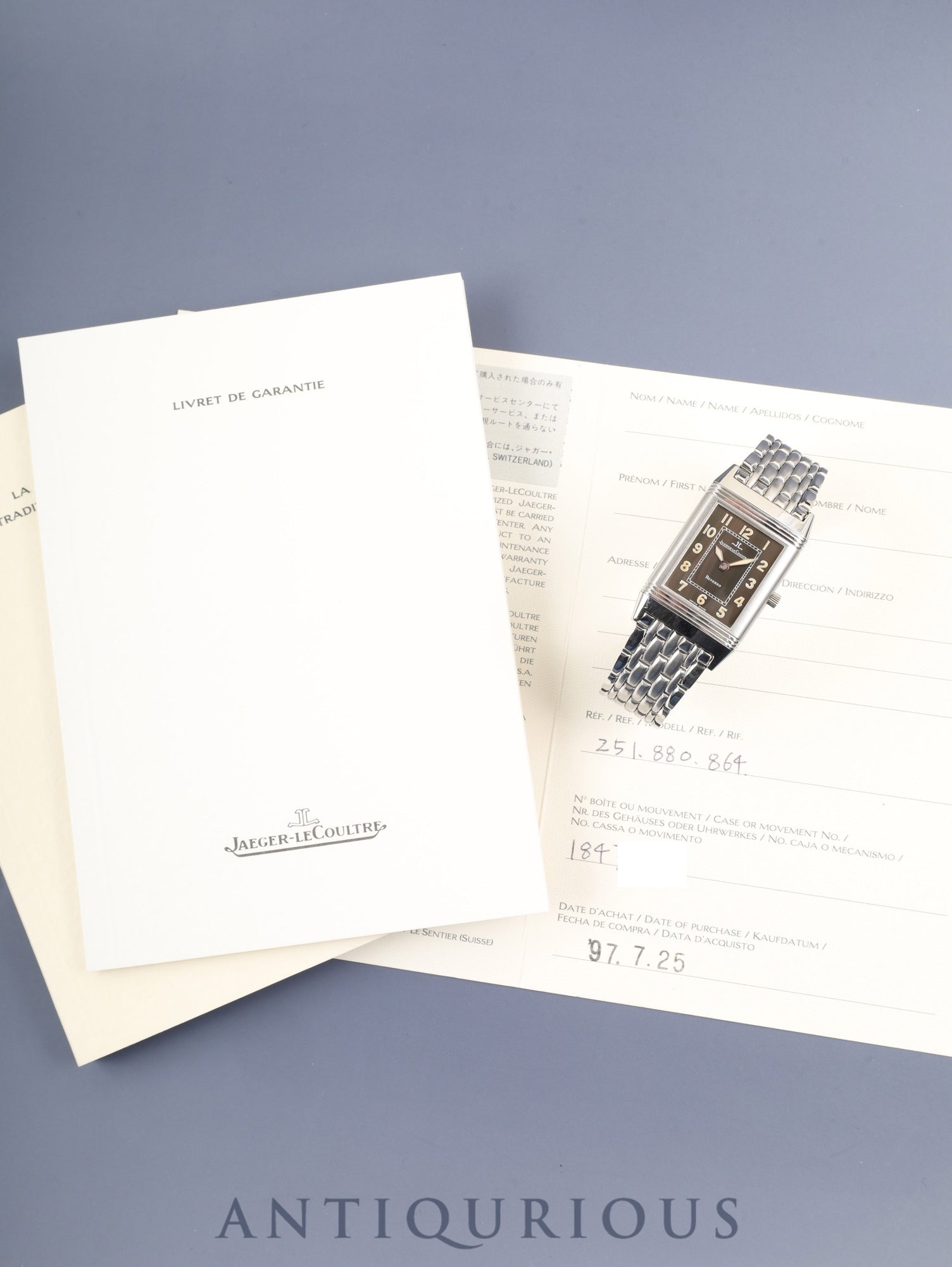 a*h様 ジャガールクルト　レベルソクラシック　シャドウ　251.8.86 collection SHIBA / レベルソ クラシック シャドウ 251.8.86 (251.880.864)