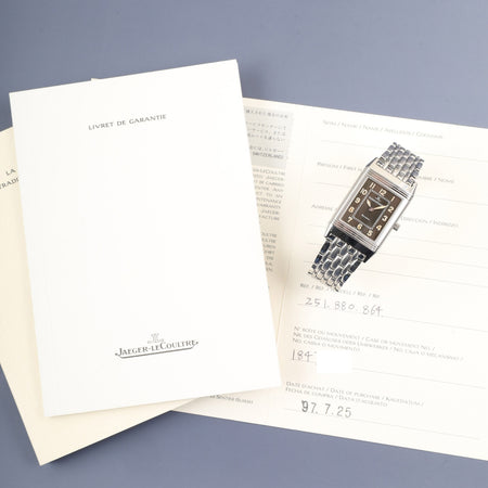 ジャガー・ルクルト レベルソ クラシック シャドウ シャドウ 251.8.86 / 251.880.864 手巻き Cal.846/1 SS SS グレー文字盤 保証書 冊子 オーバーホール済み ※ケース裏彫りあり