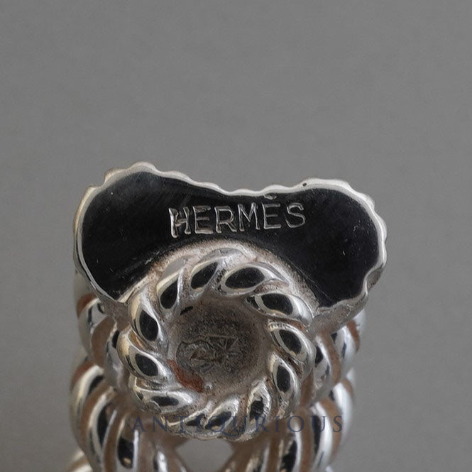 HERMES earrings rope twist